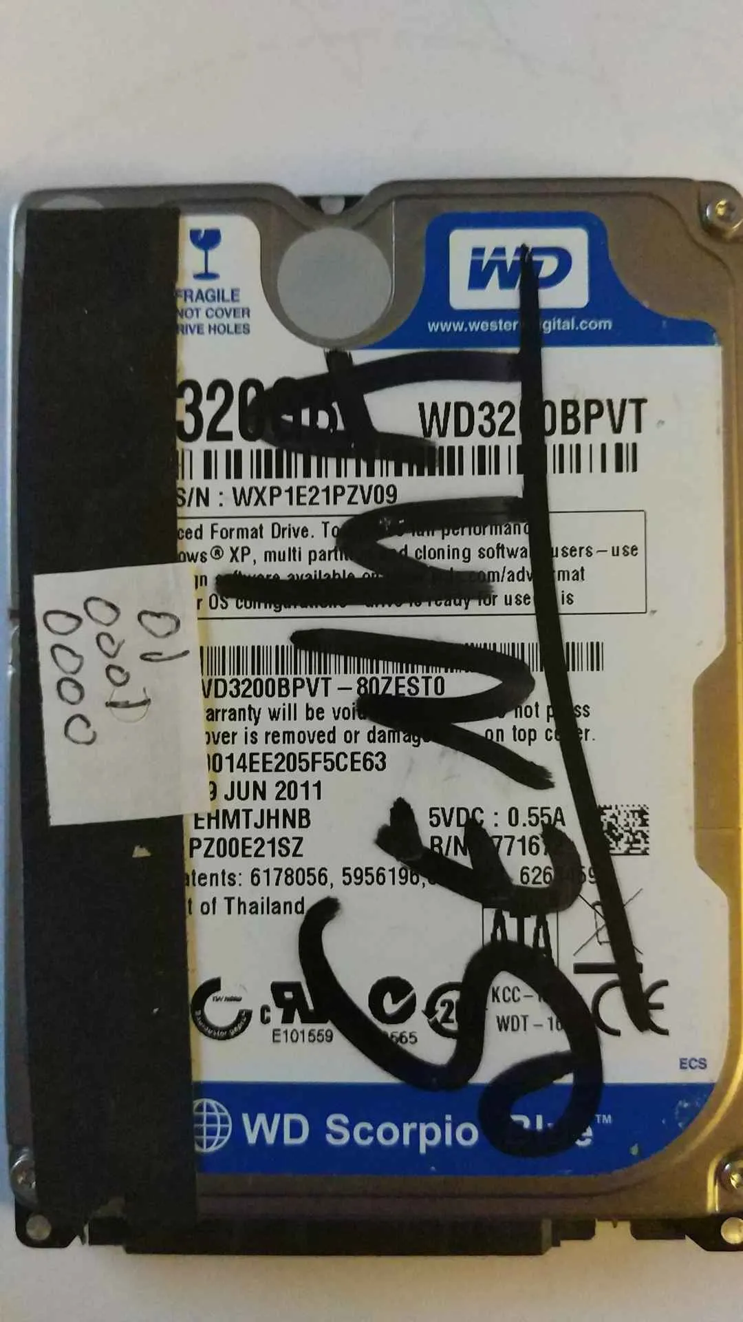 WD3200BPVT-80ZEST0