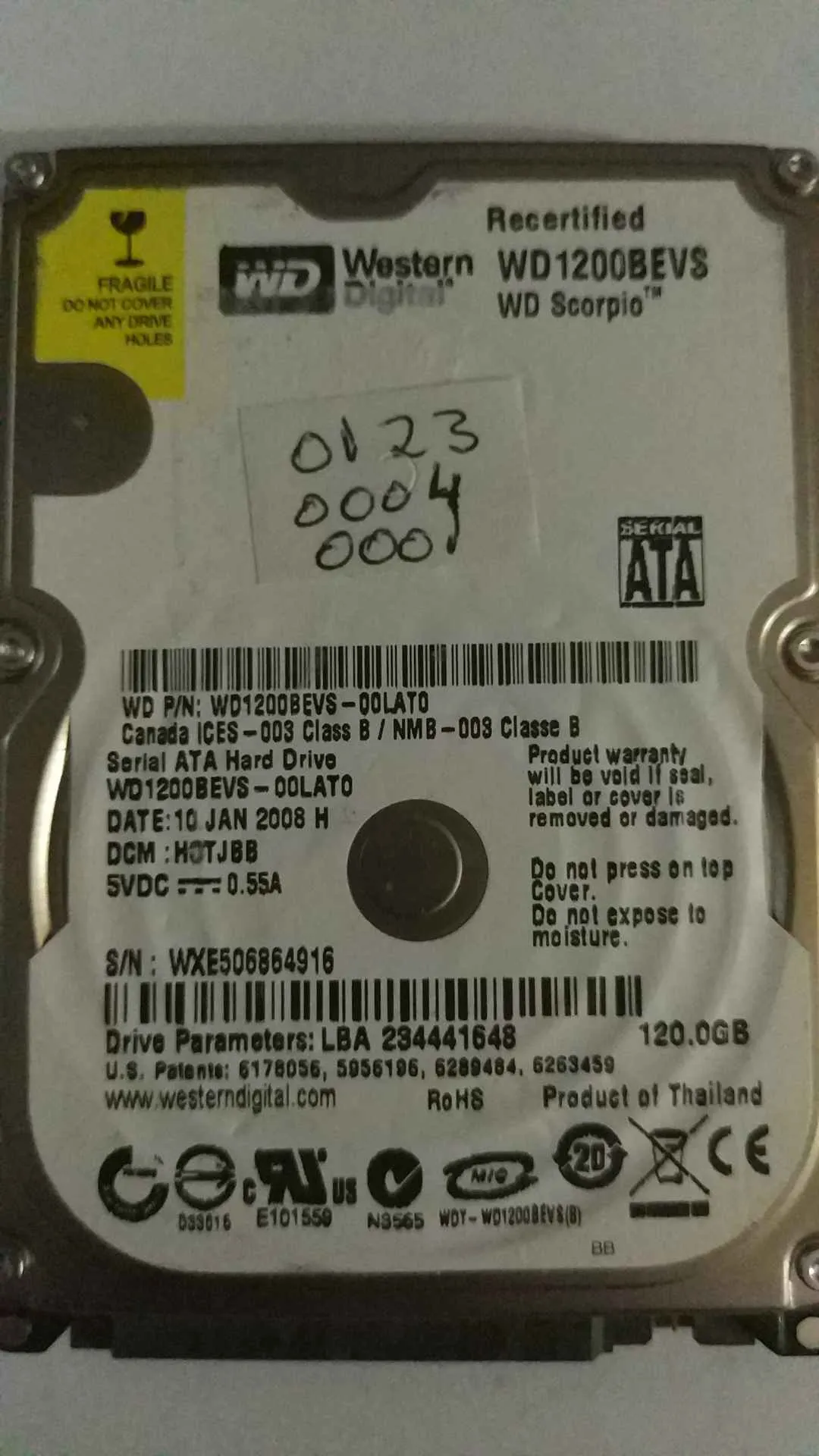 WD1200BEVS-00LAT0