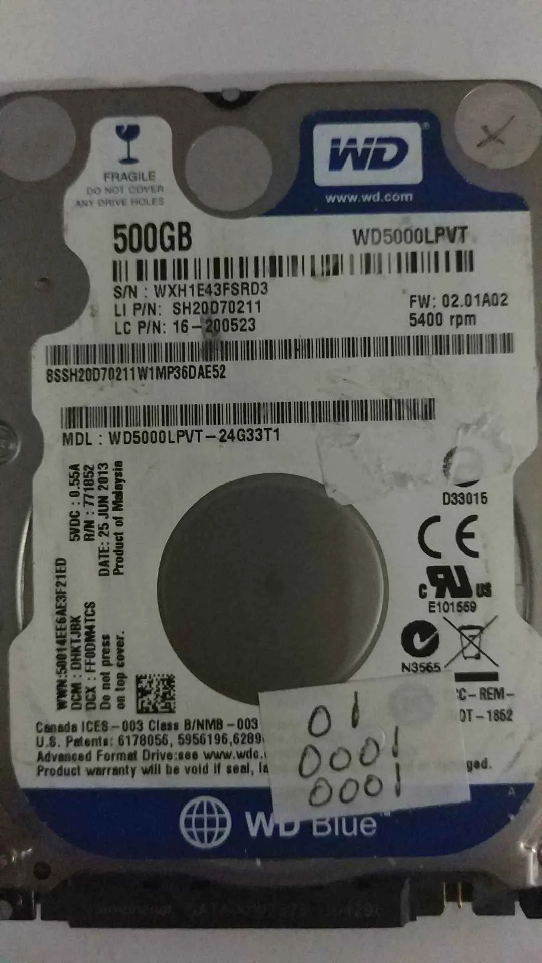 WD5000LPVT-24G33T1