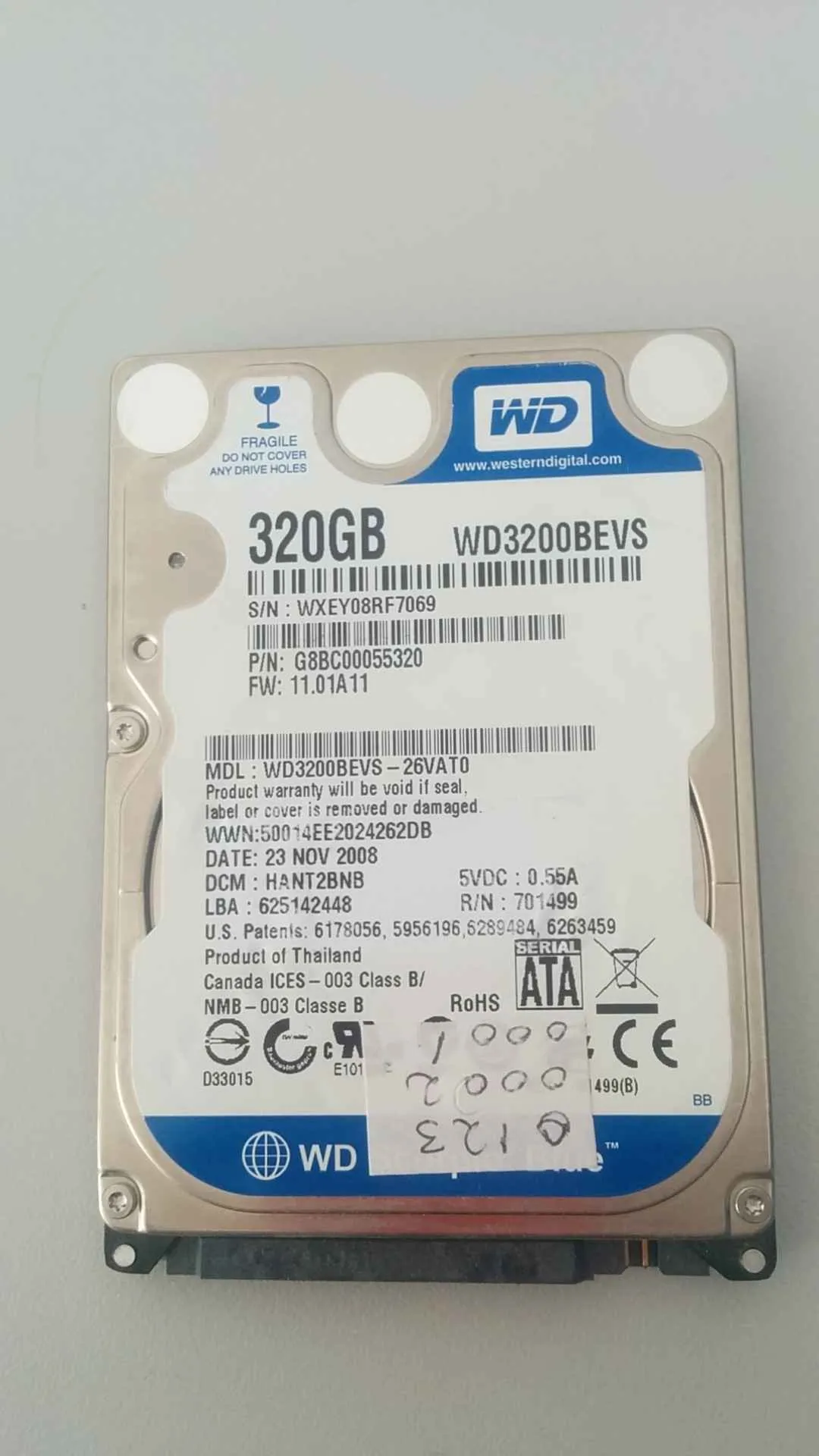 WD3200BEVS-26VAT0