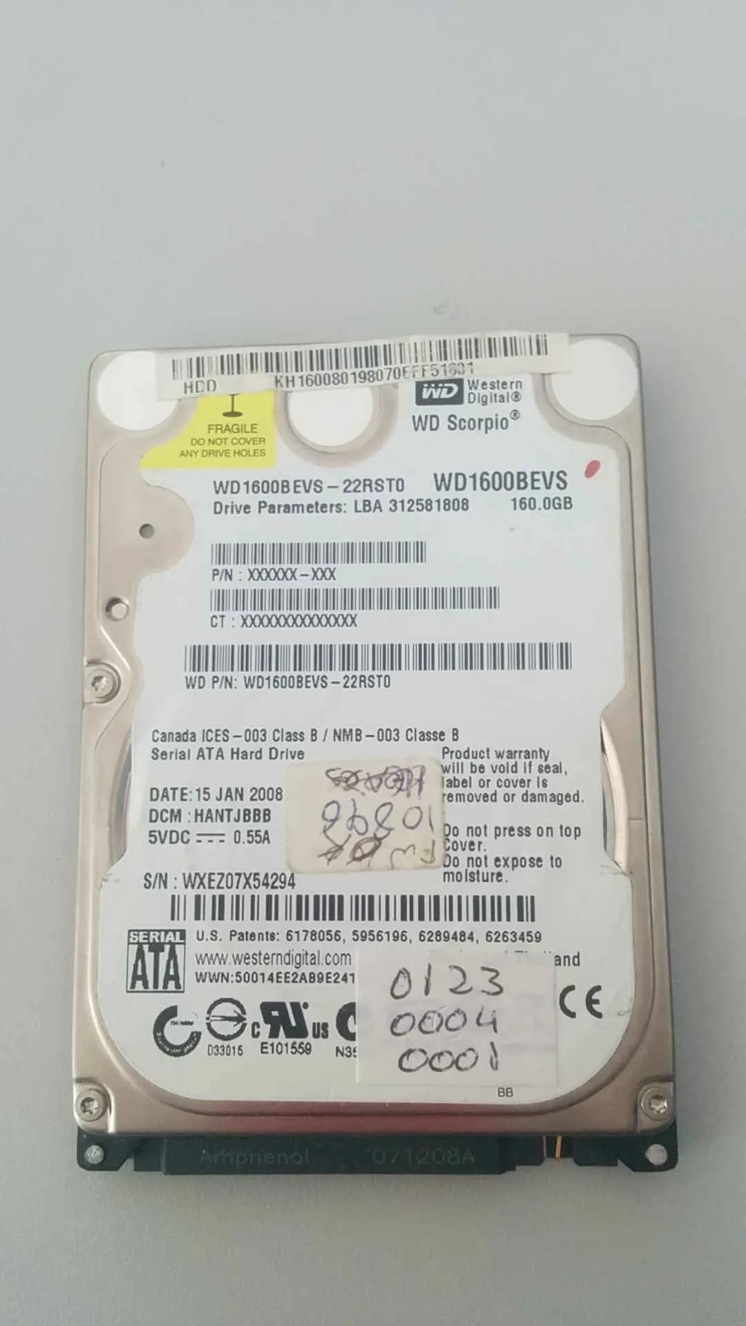 WD1600BEVS-22RST0
