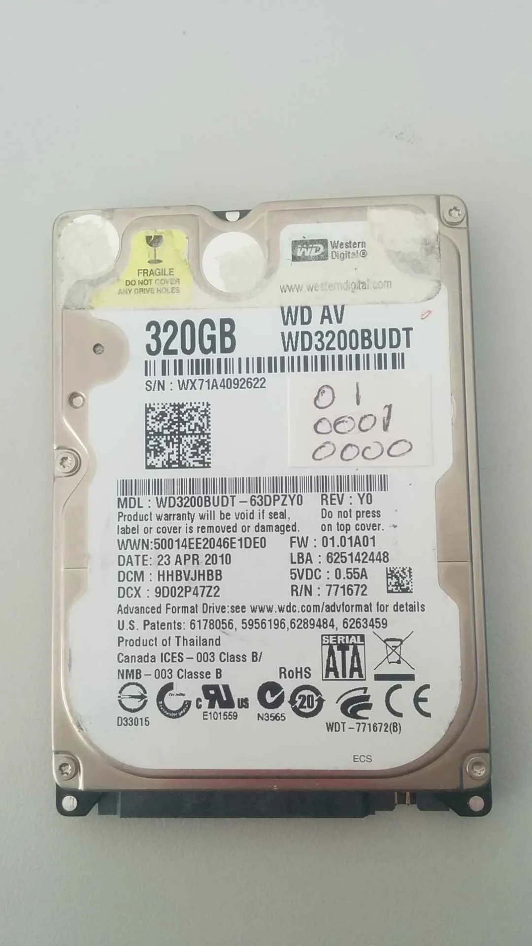 WD3200BUDT-63DPZY0