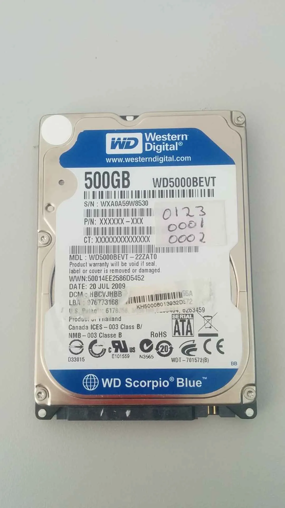 WD5000BEVT-22ZAT0