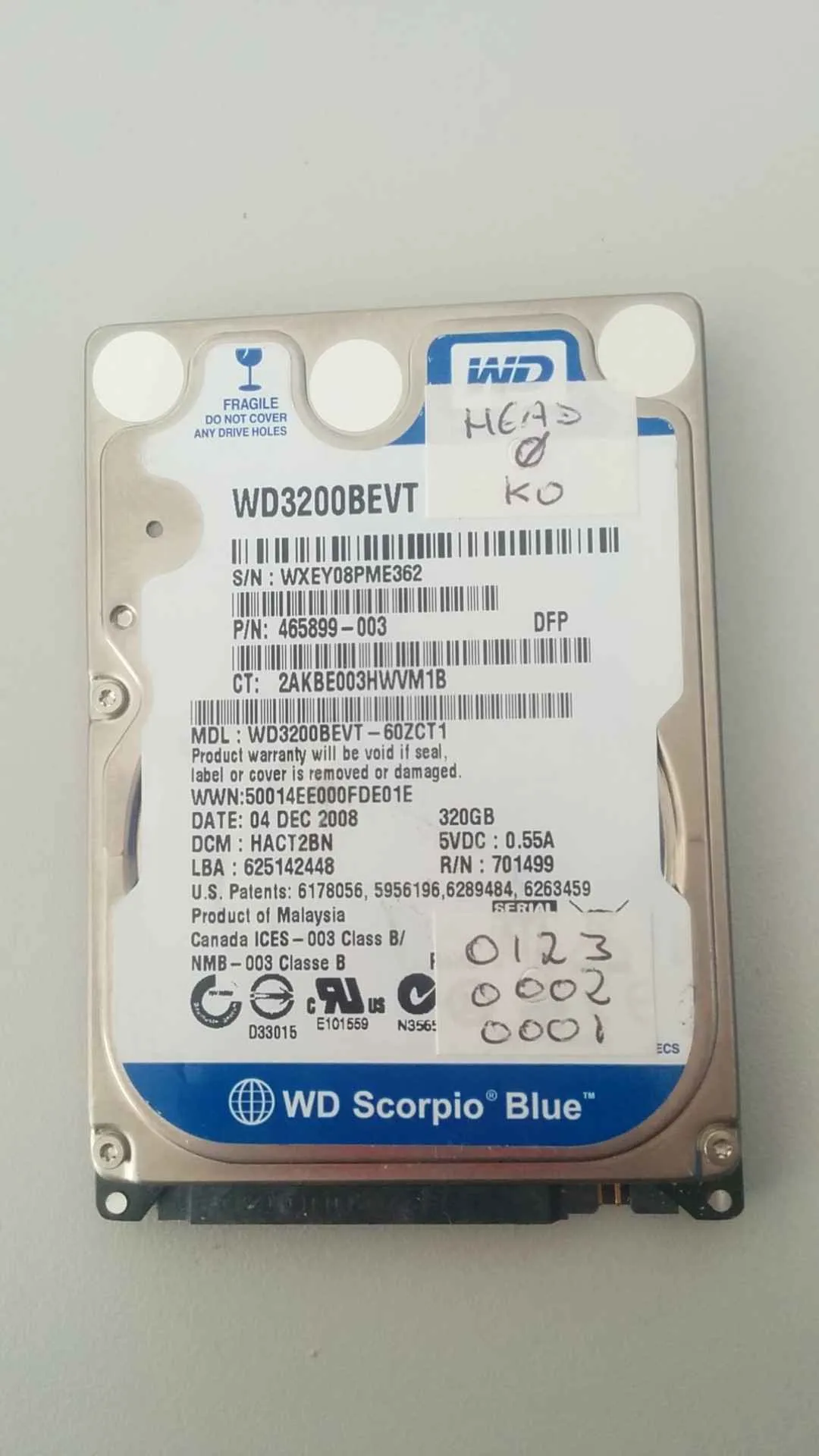 WD3200BEVT-60ZCT1