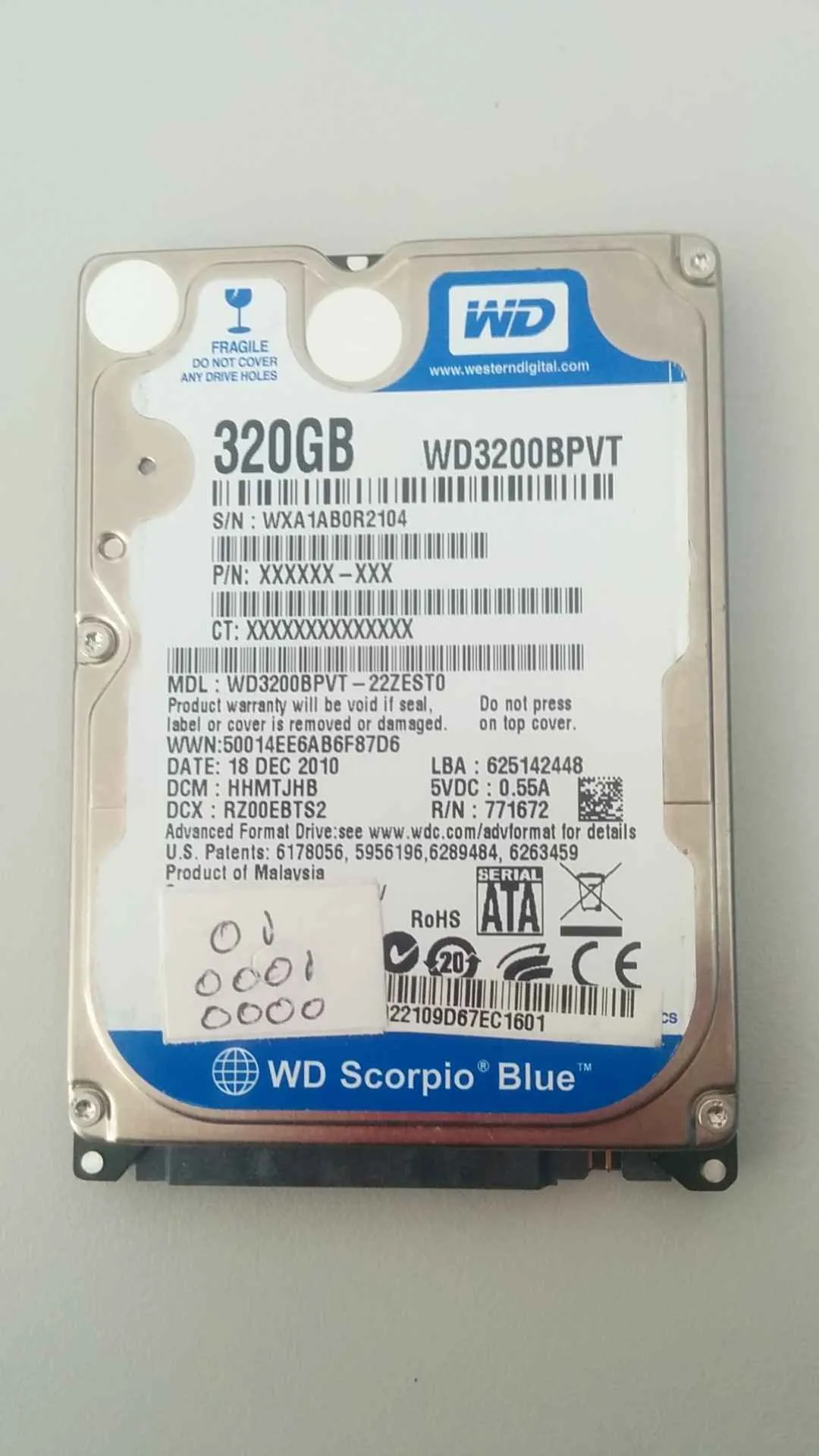 WD3200BPVT-22ZEST0