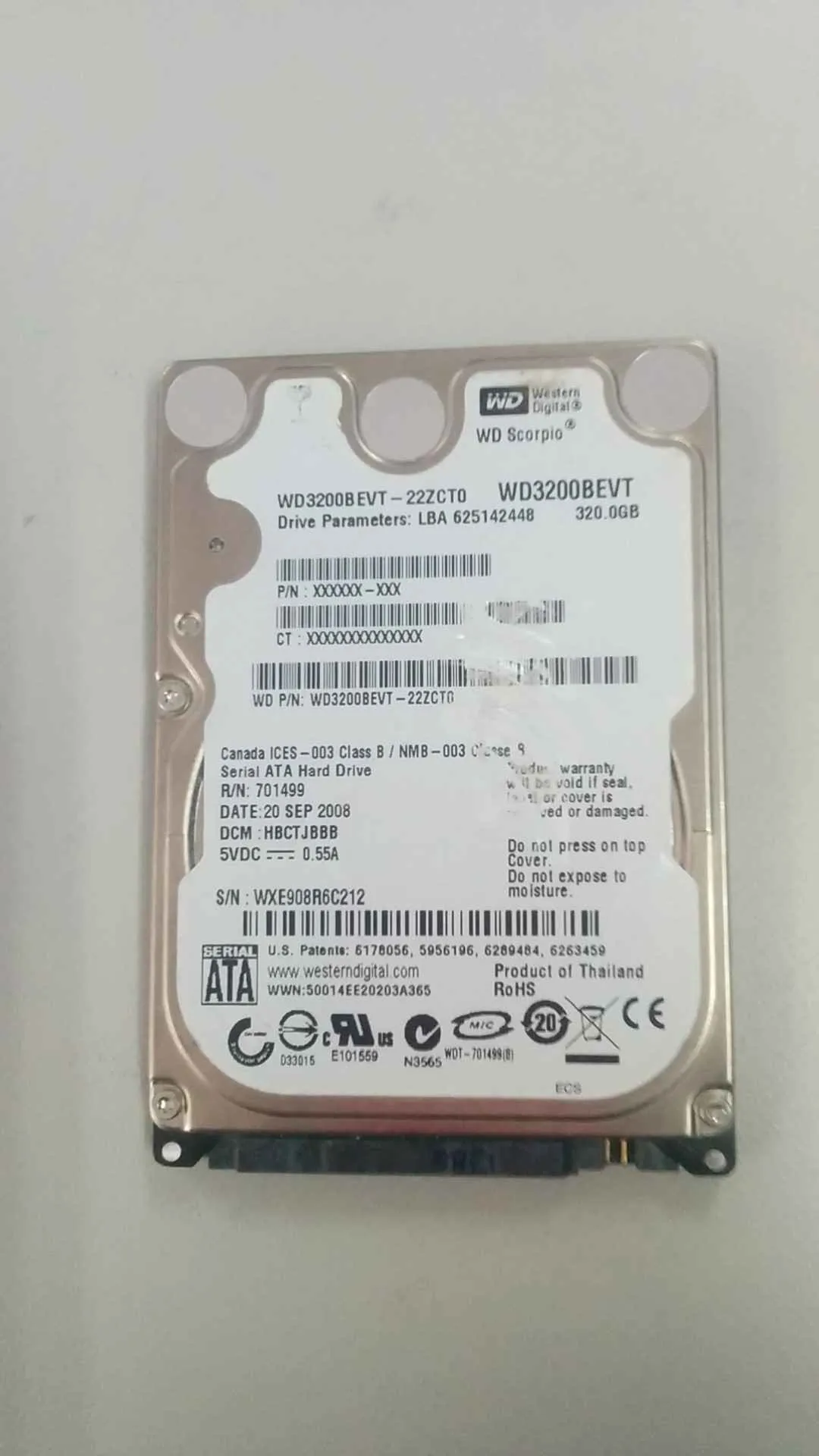 WD3200BEVT-22ZCT0