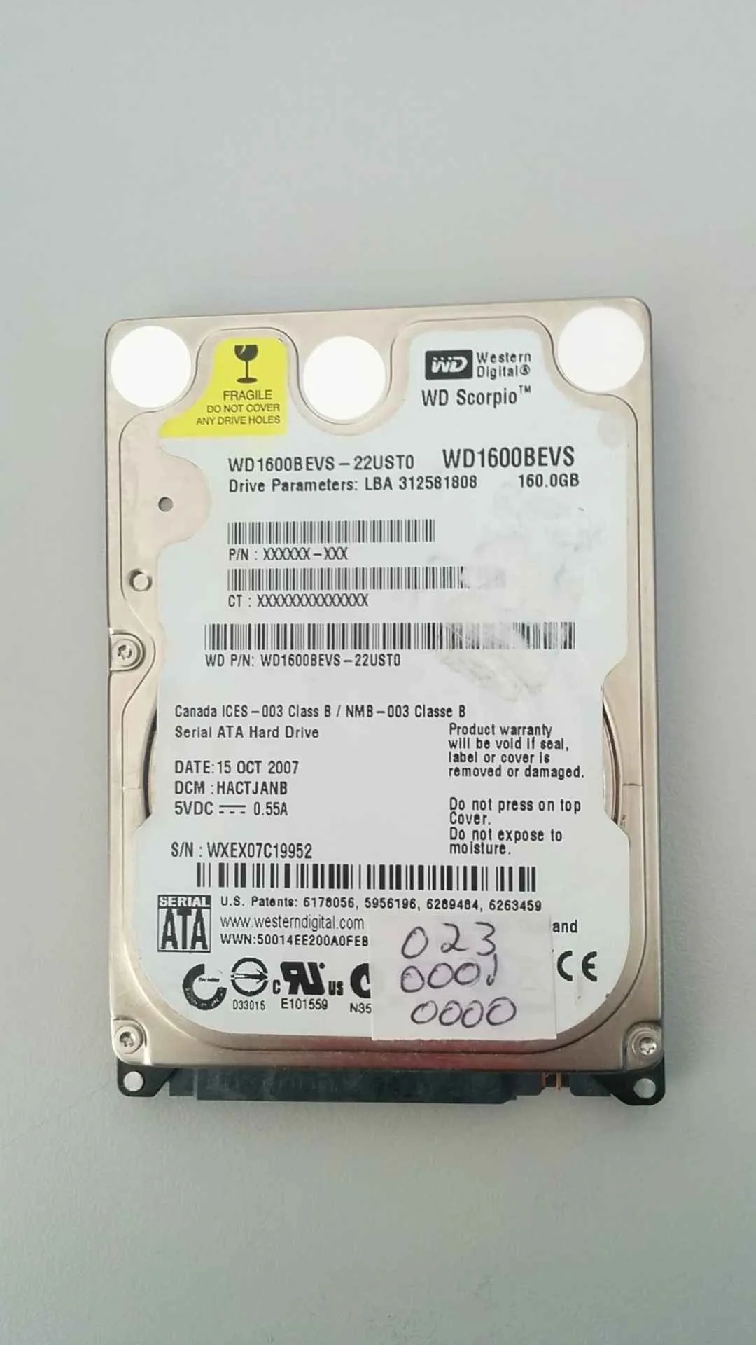 WD1600BEVS-22UST0