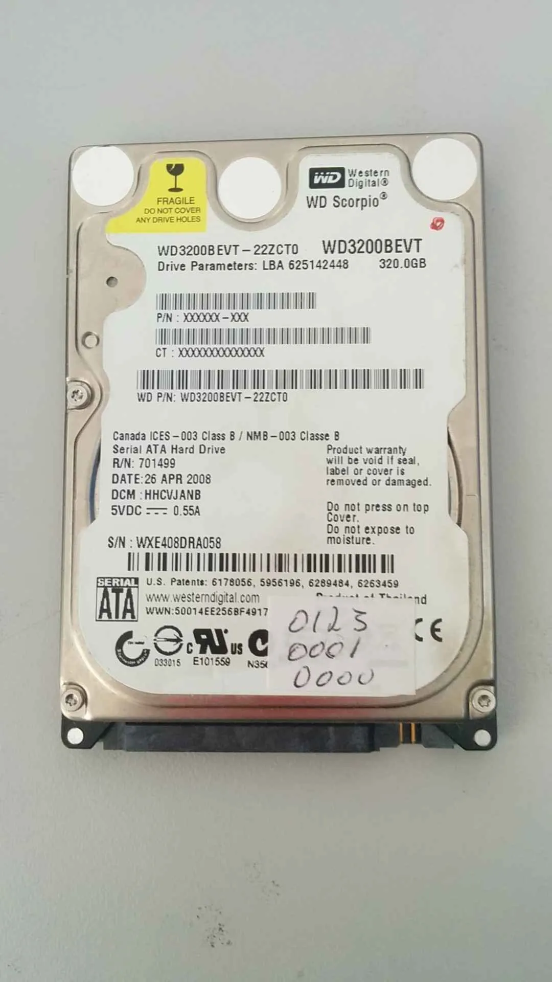 WD3200BEVT-22ZCT0