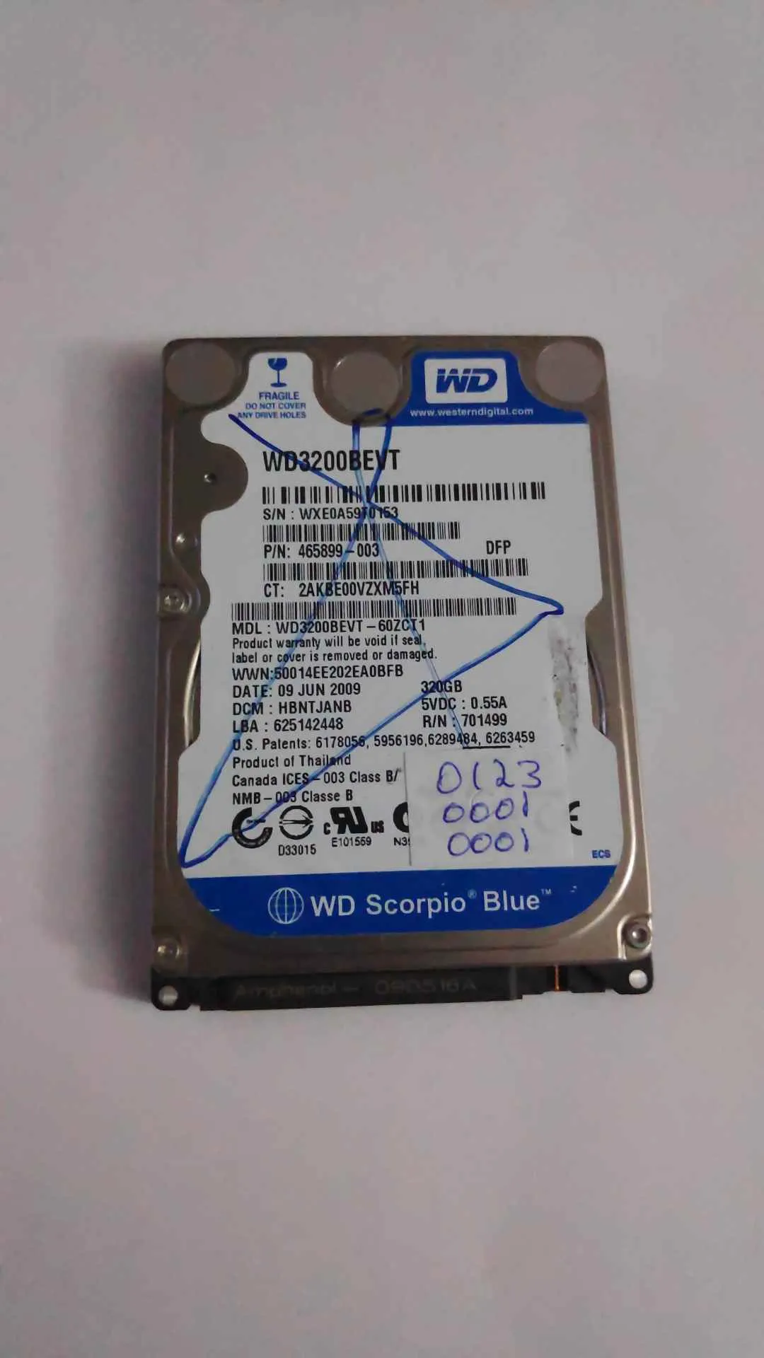 WD3200BEVT-60ZCT1
