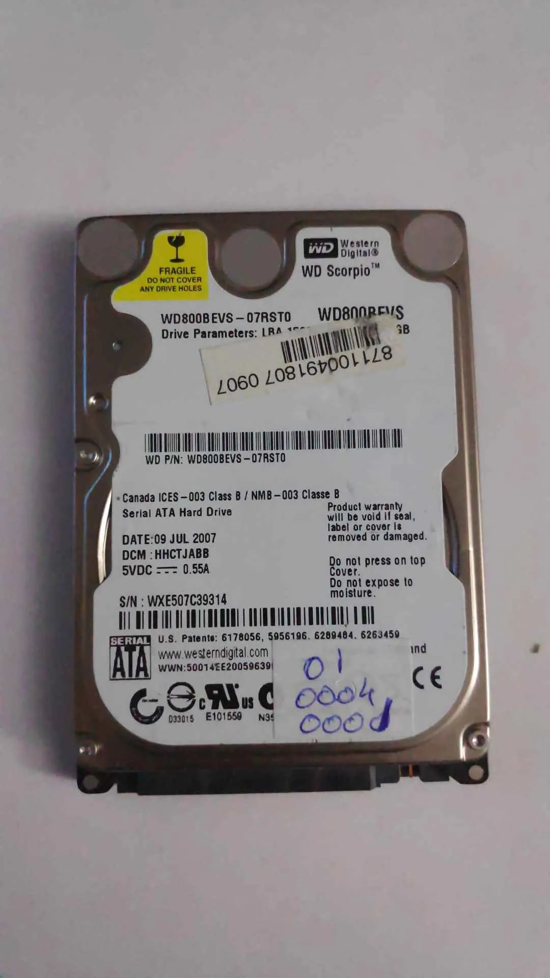 WD800BEVS-07RST0