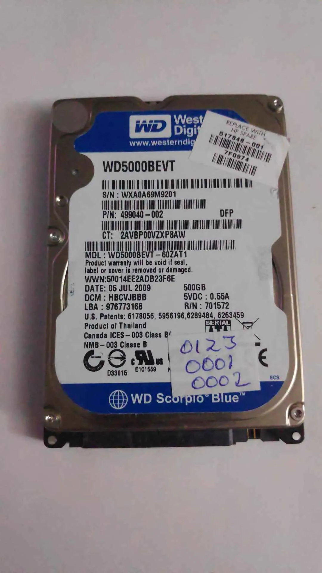 WD5000BEVT-60ZAT1