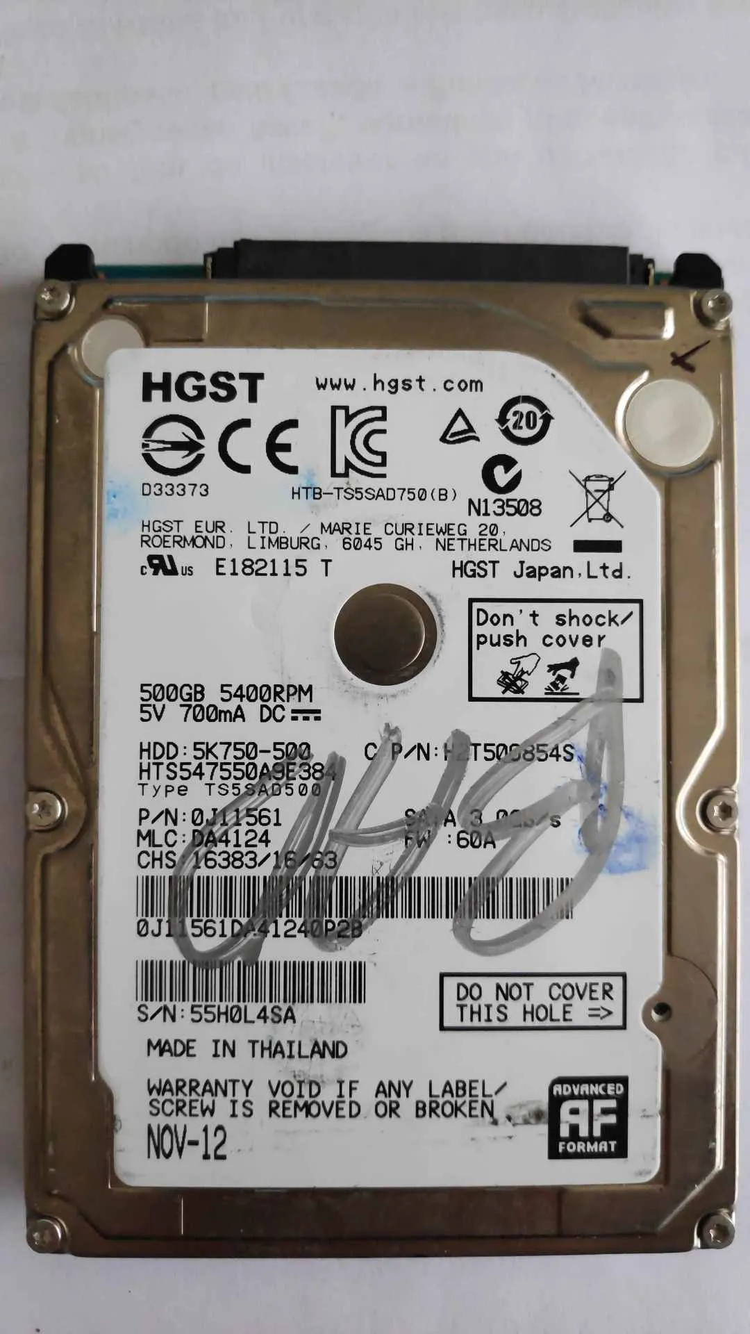 Hitachi HTS547550A9E384