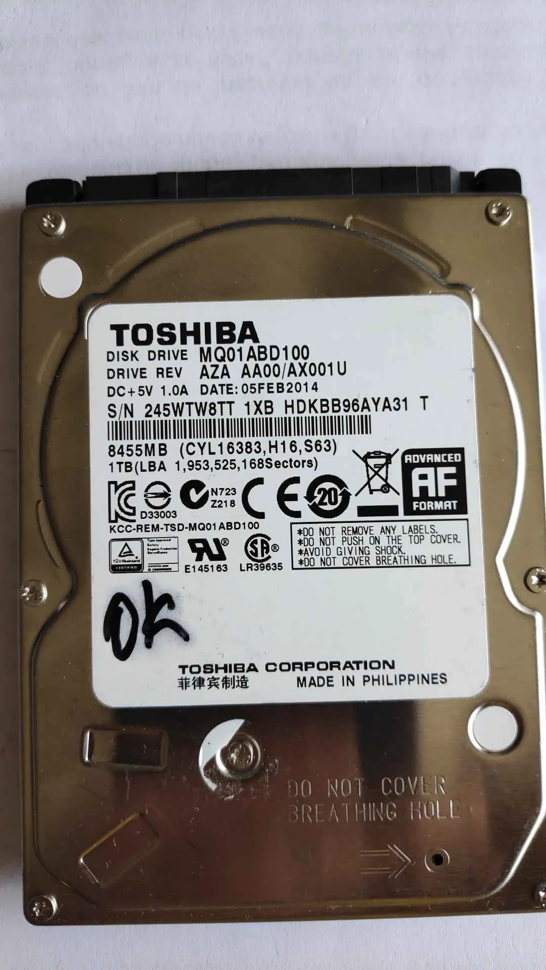 Toshiba MQ01ABD100