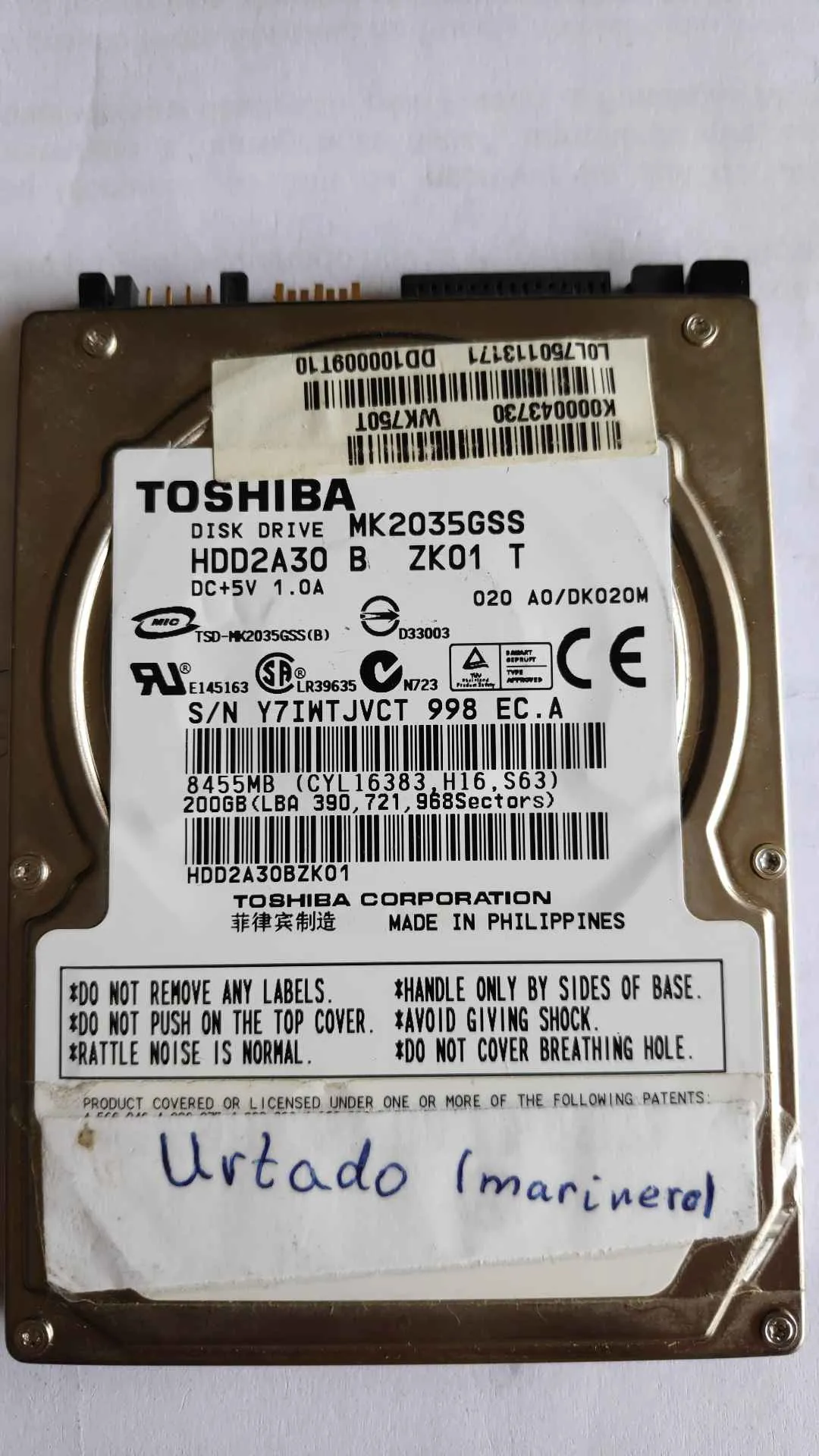 Toshiba MK2035GSS