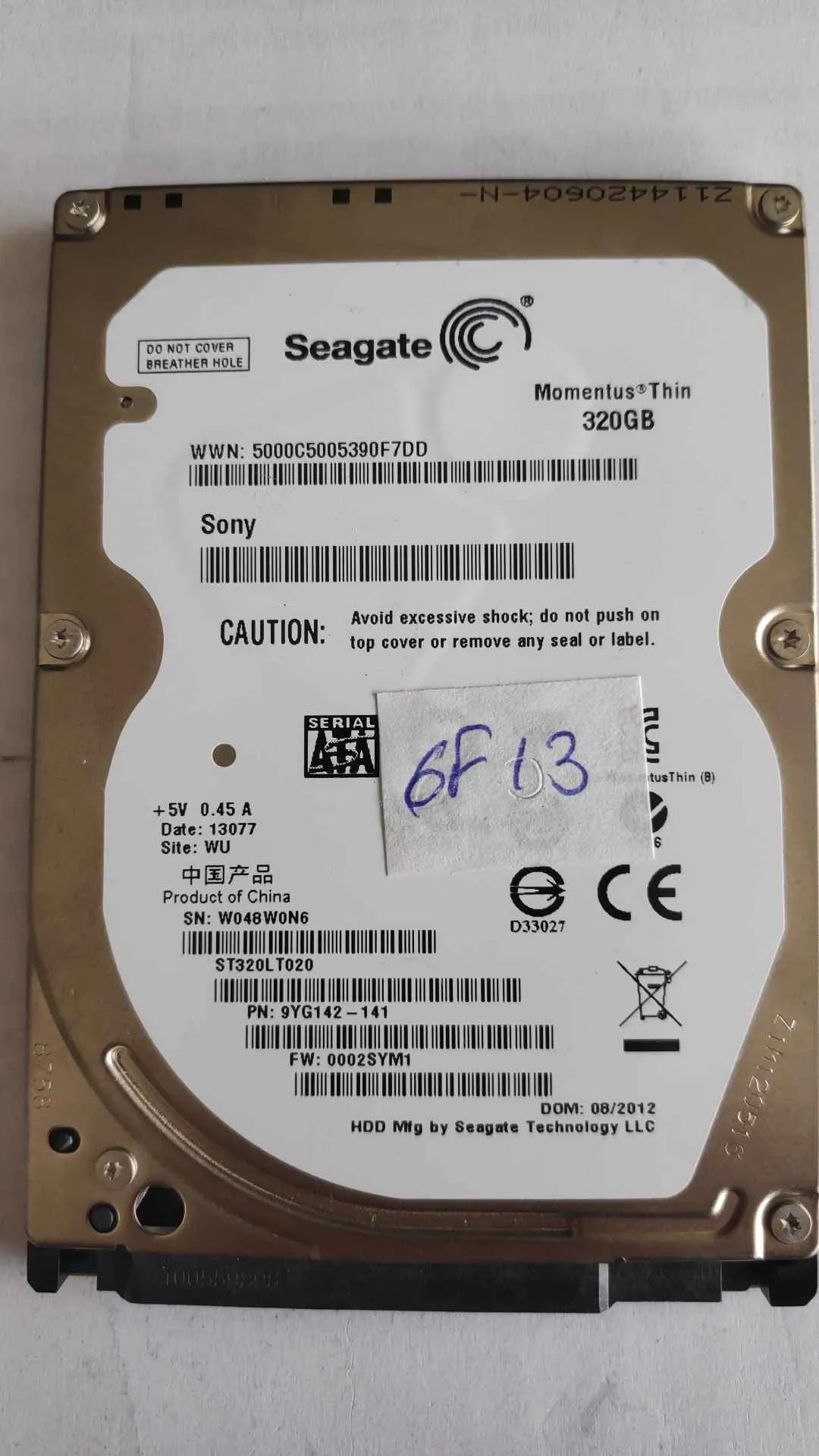 Seagate ST320LT020 S/N W048W0N6