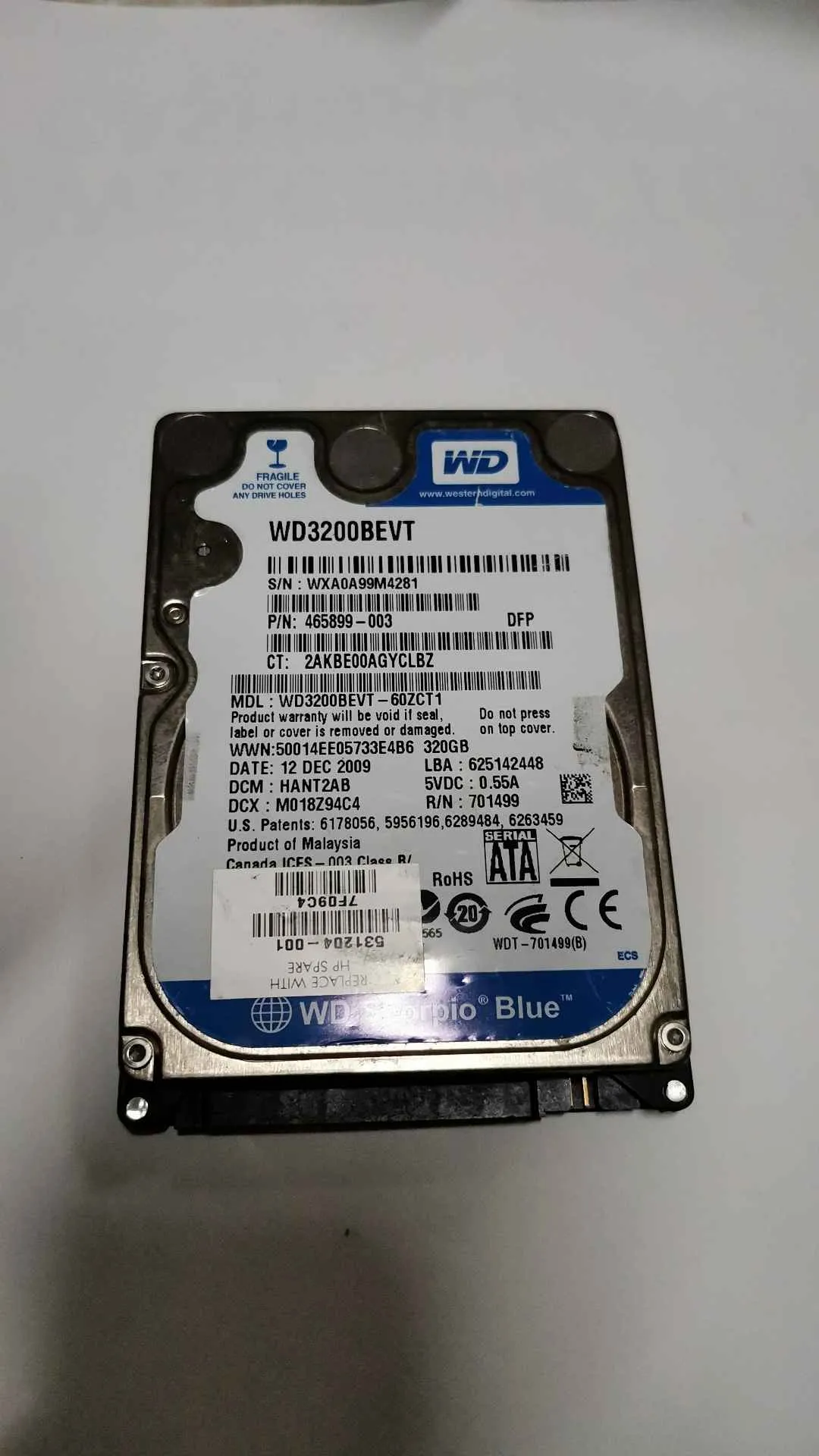 WD3200BEVT-60ZCT1