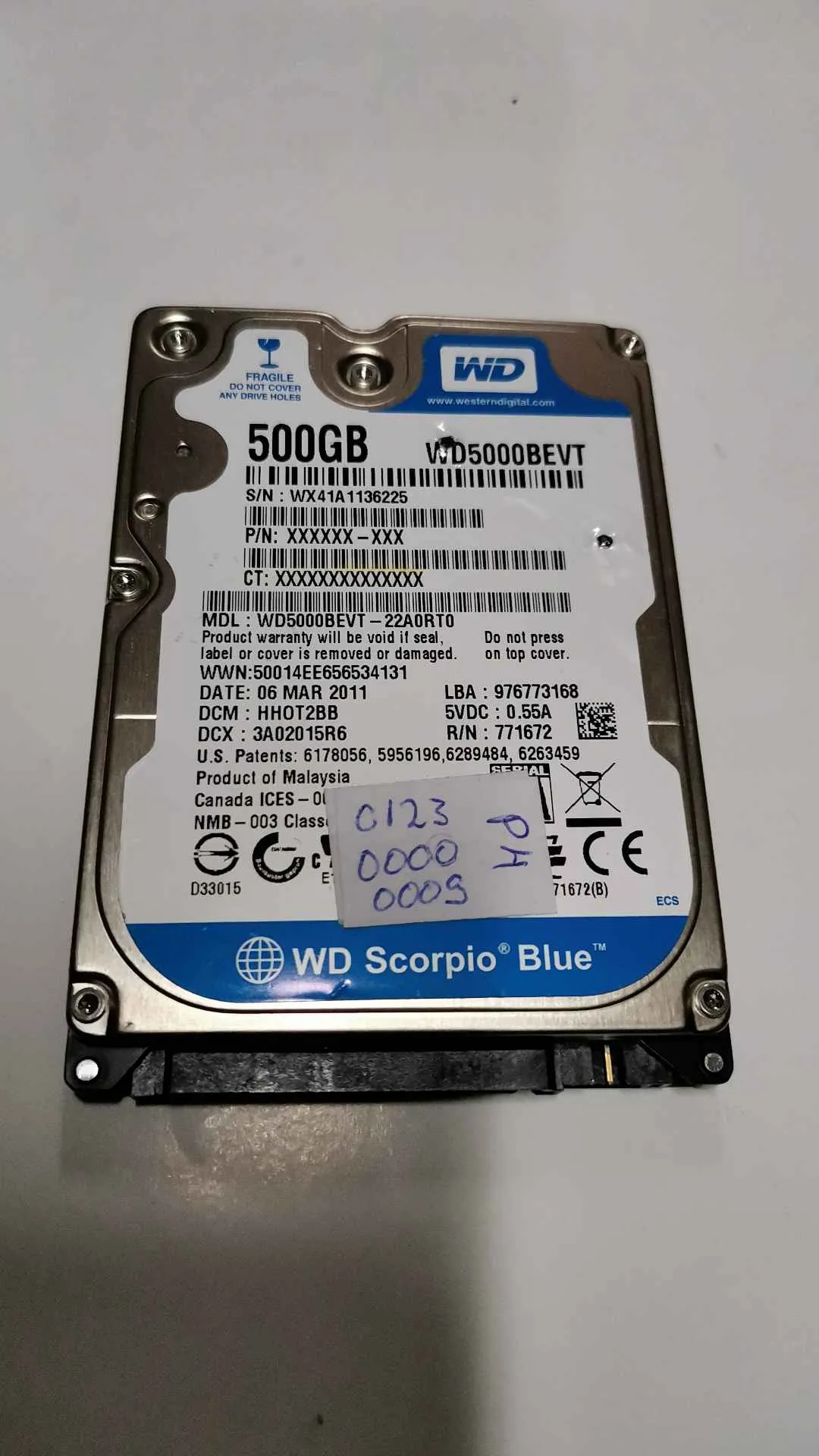 WD5000BEVT-22A0RT0