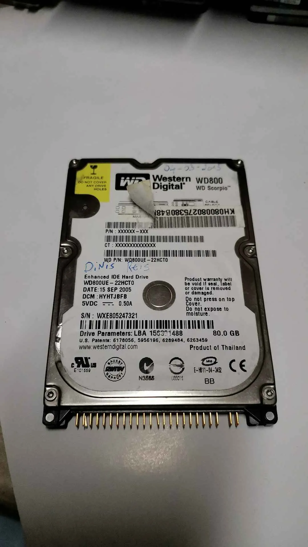 WD800UE-22HCT0