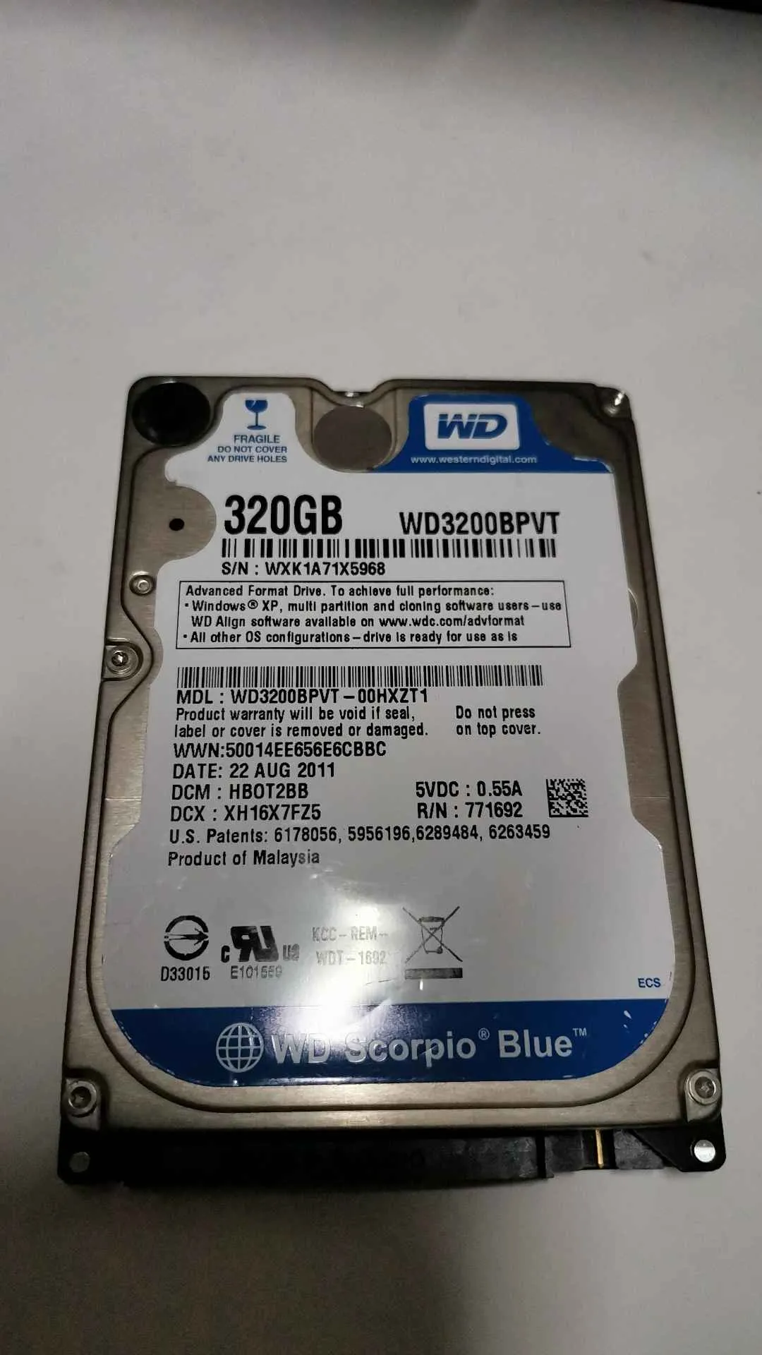 WD3200BPVT-00HXZT1