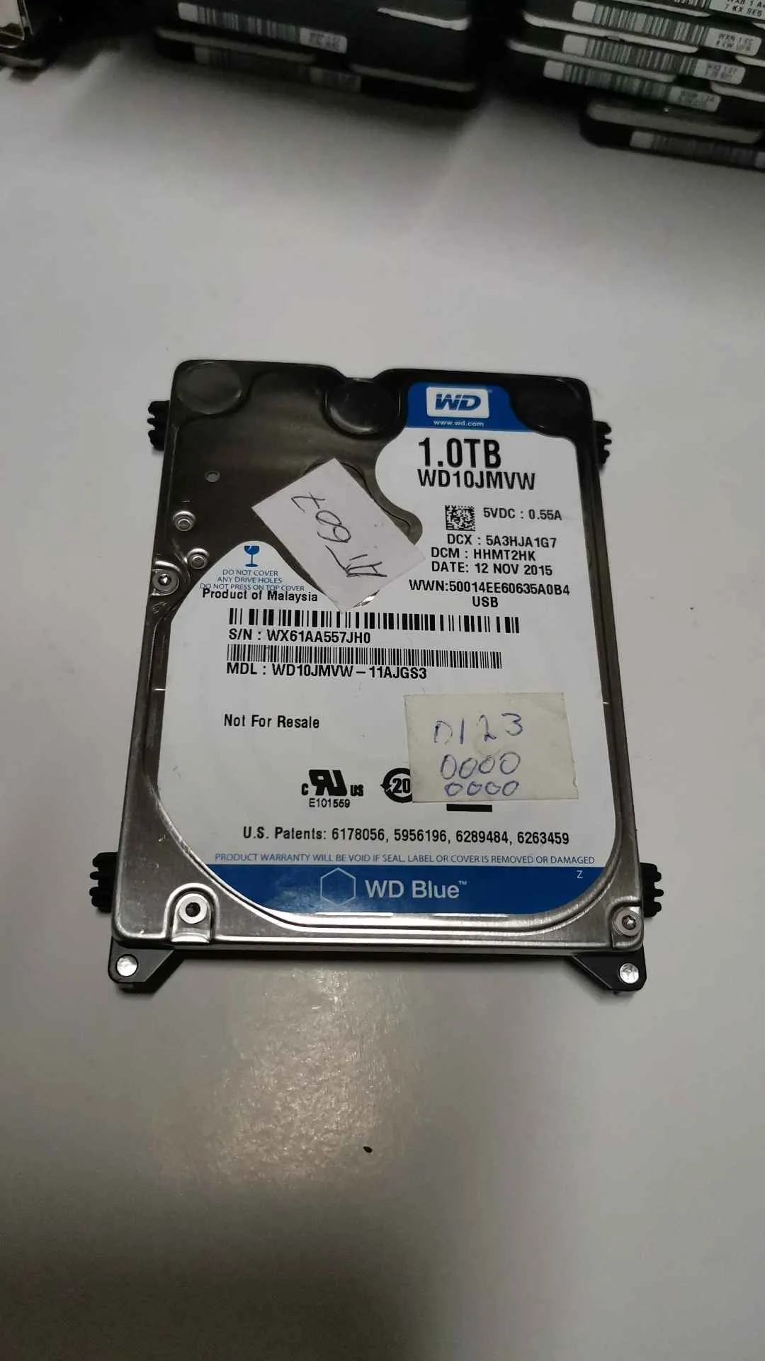 Western Digital WD10JMVW-11AJGS3 S/N WX61AA557JH0