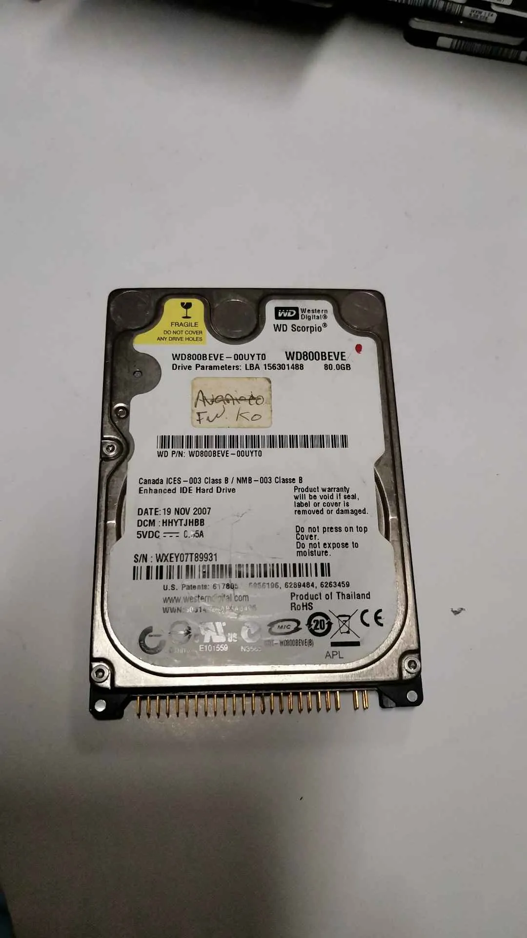 WD800BEVE-00UYT0