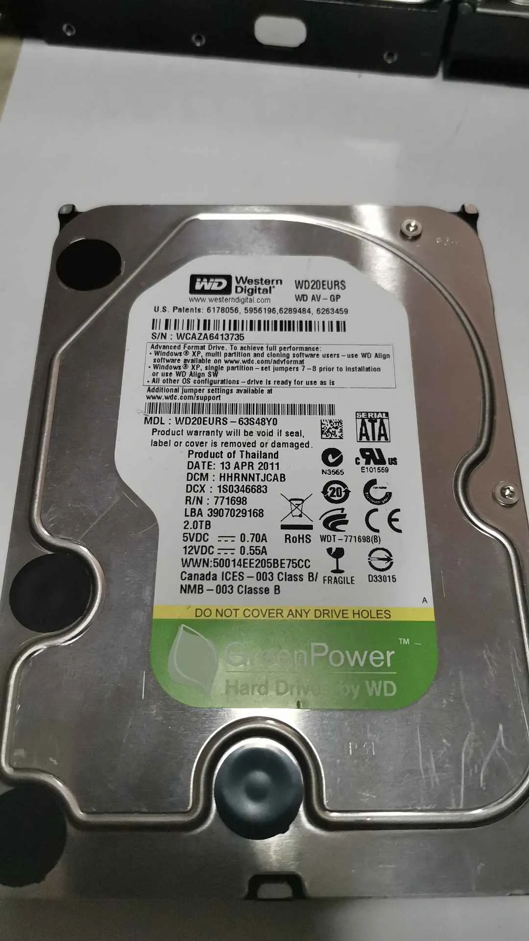 WD20EURS-63S48Y0