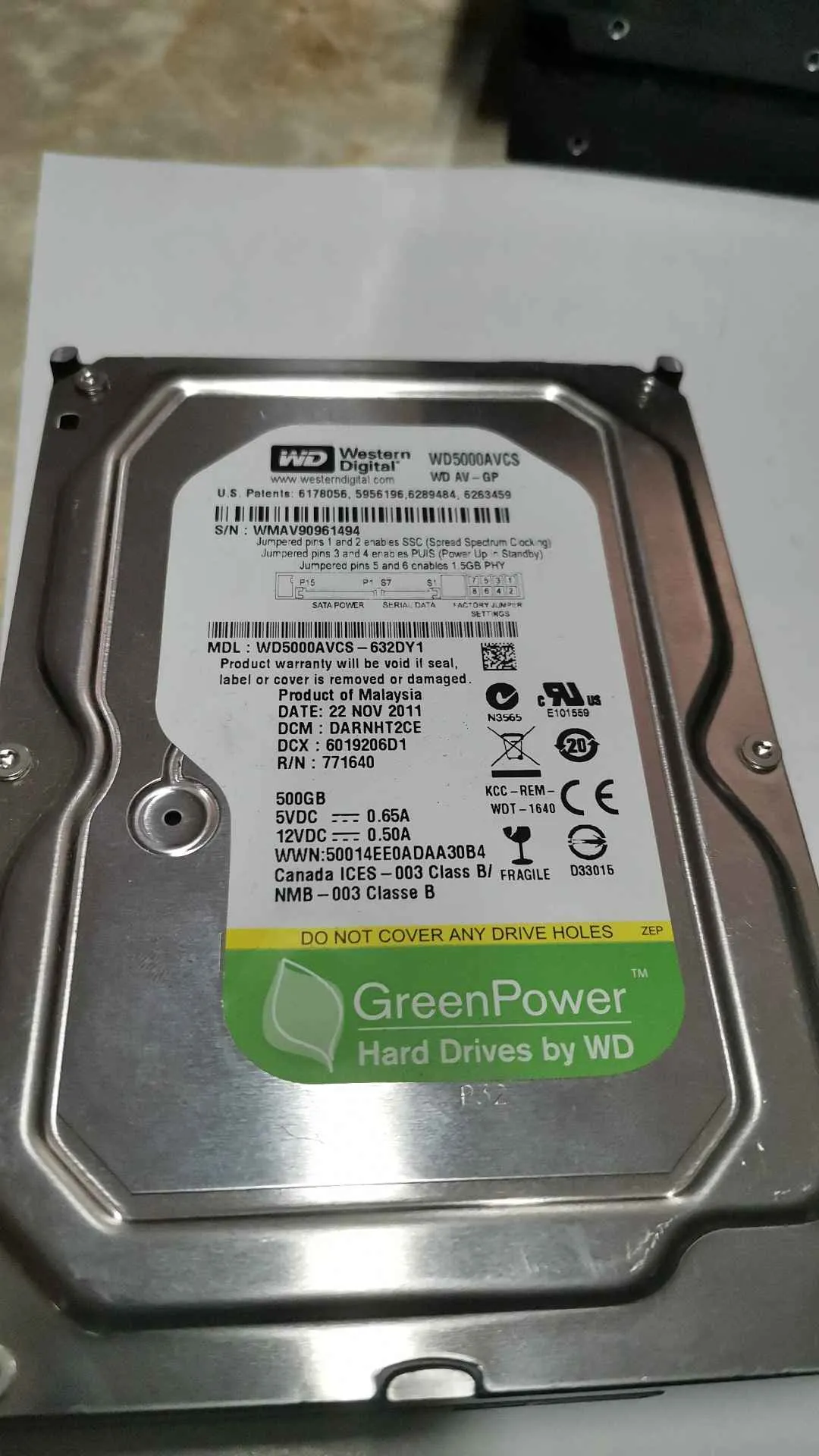 WD5000AVCS-632DY1