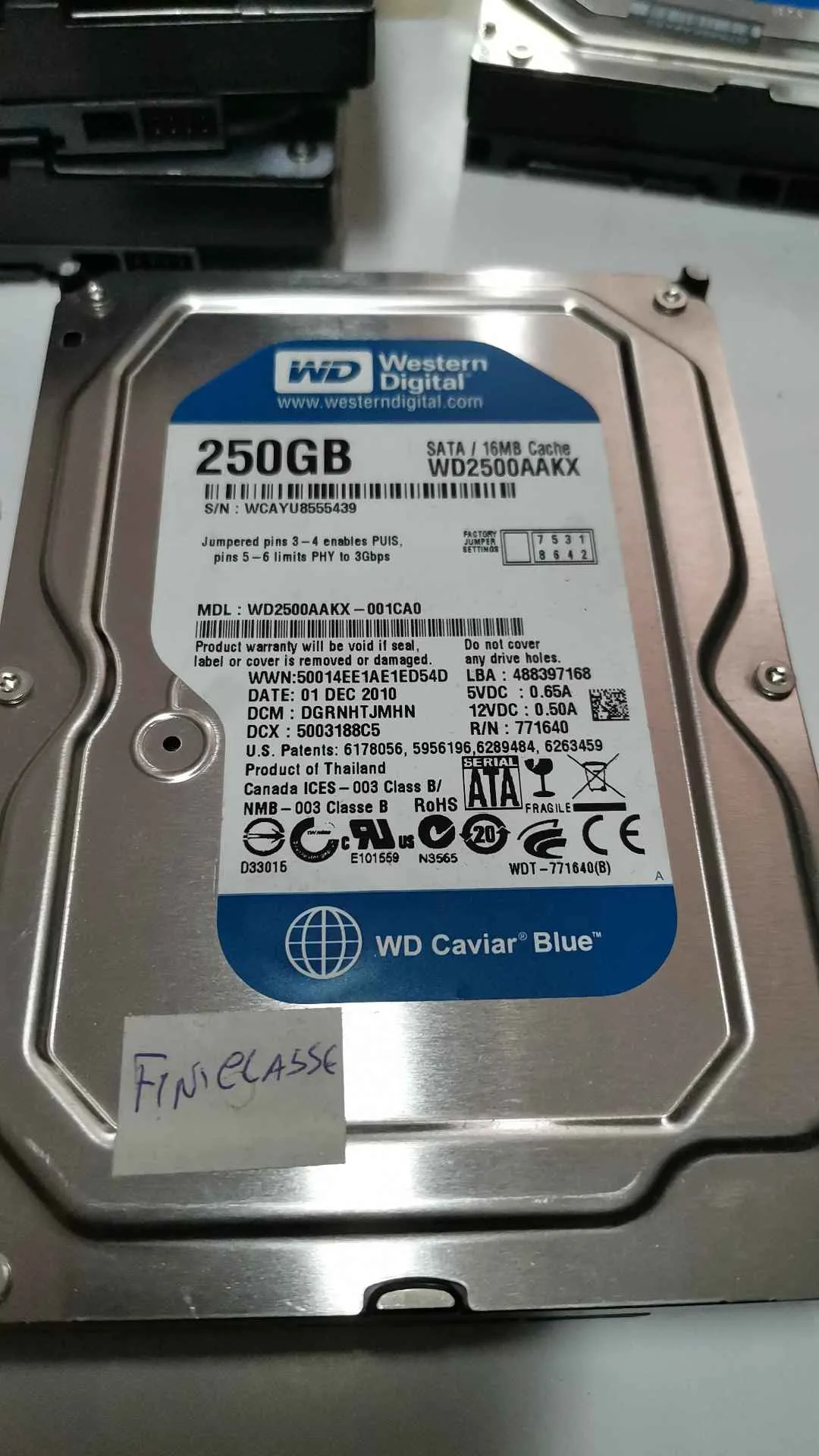 WD2500AAKX-001CA0