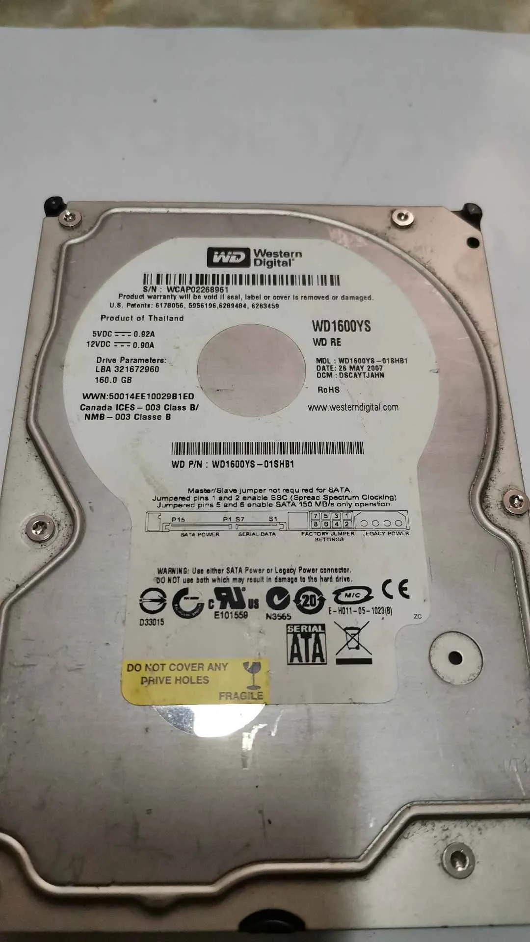 WD1600YS-01SHB1