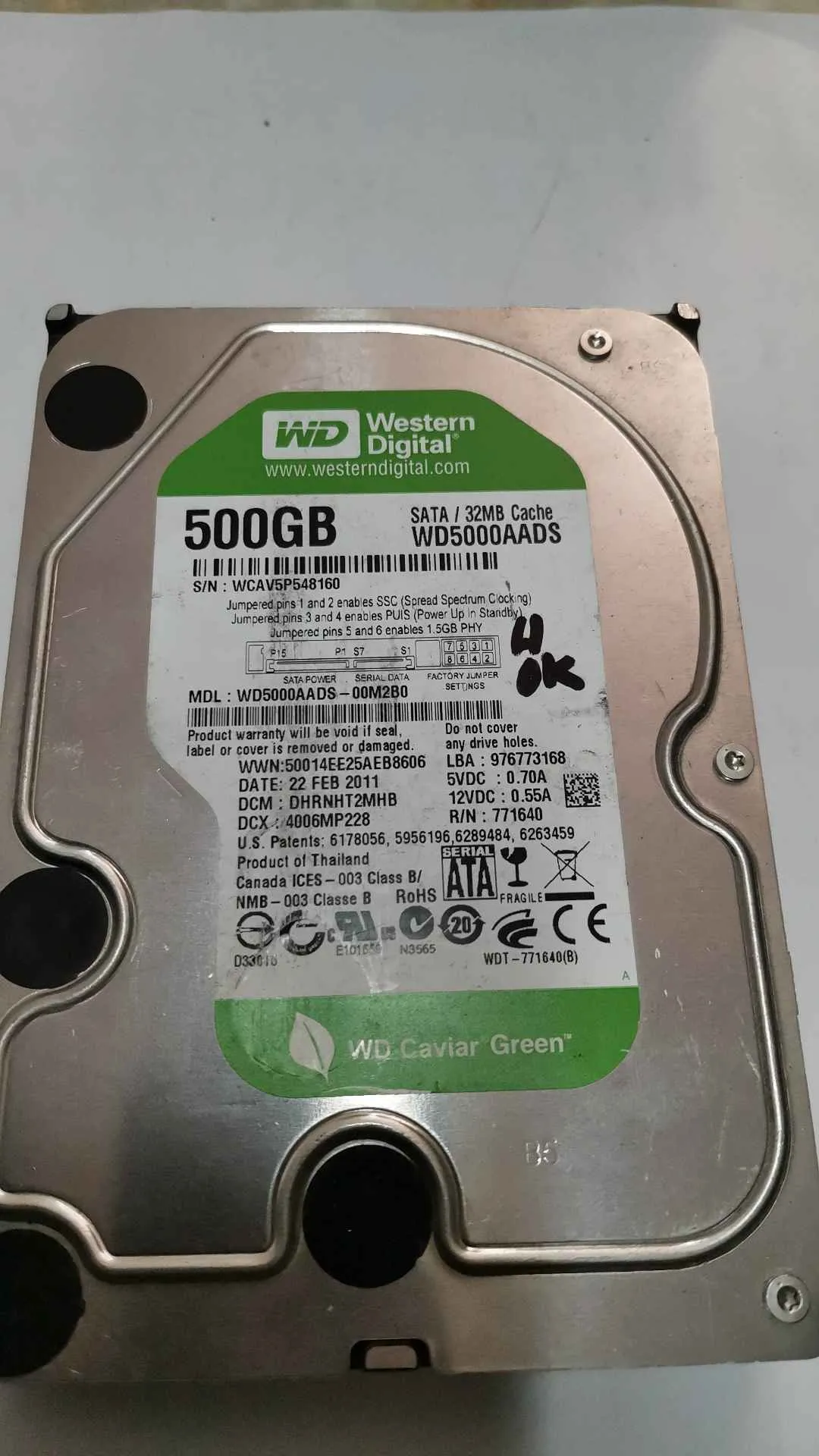 WD5000AADS-00M2B0
