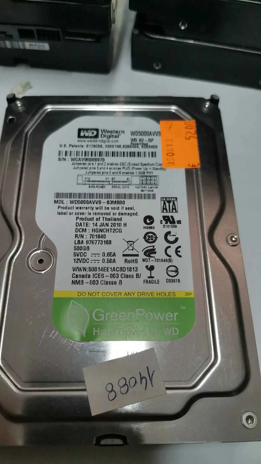 WD5000AVVS-63M8B0