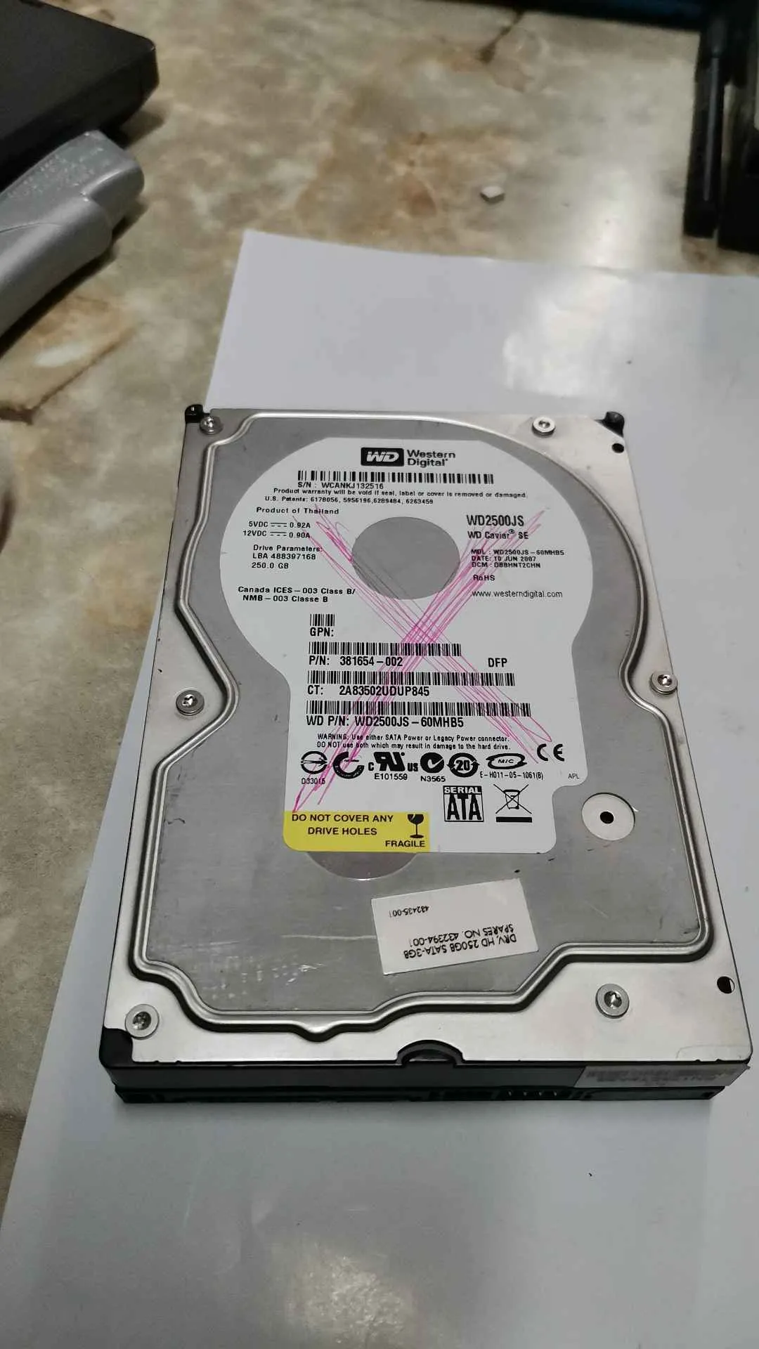 WD2500JS-60MHB5