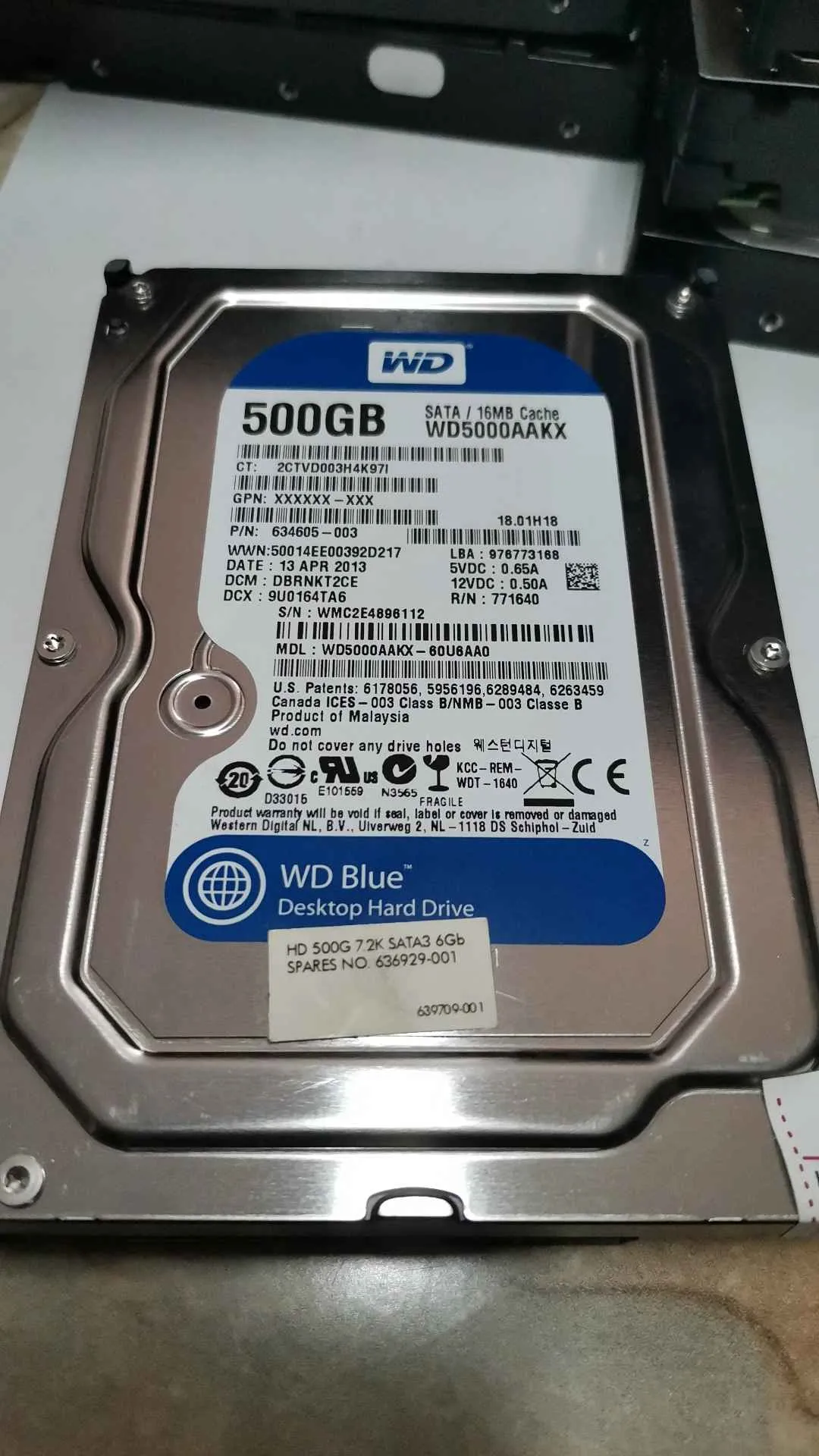 WD5000AAKX-60UAA00