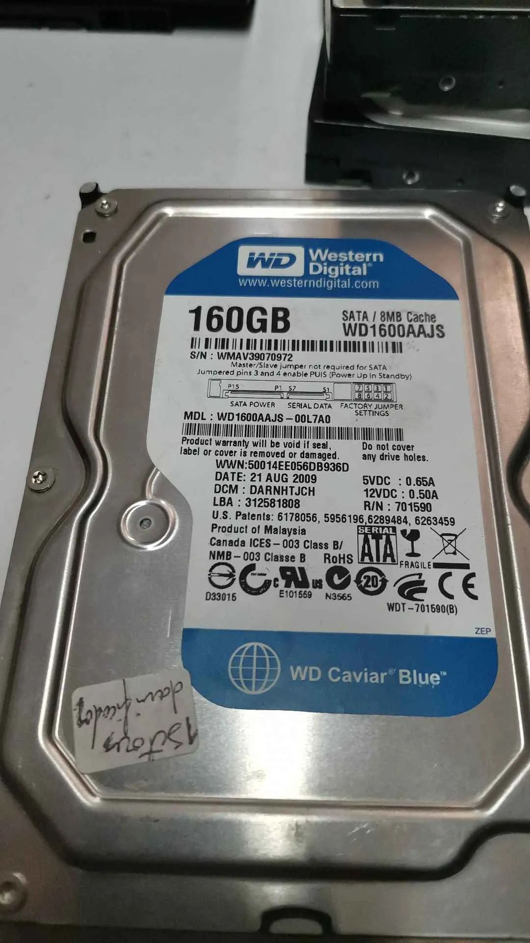 WD1600AAJS-00L7A0