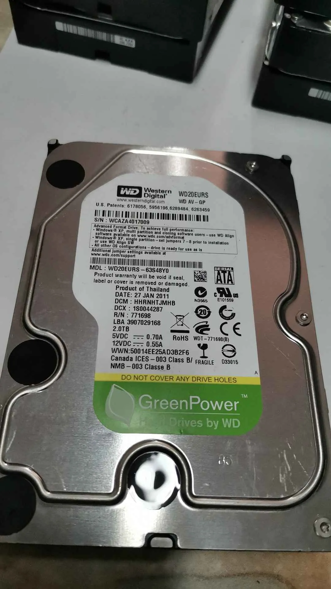 Western Digital WD20EURS-63S48Y0 S/N WCAZA4017009