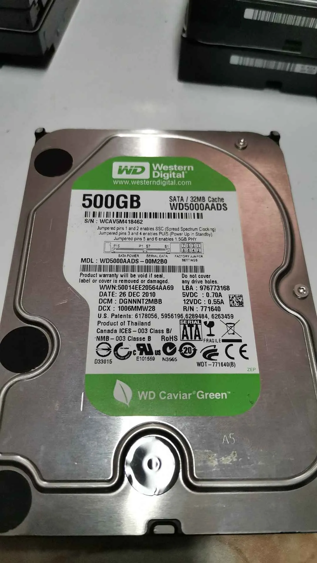 WD5000AADS-00M2B0