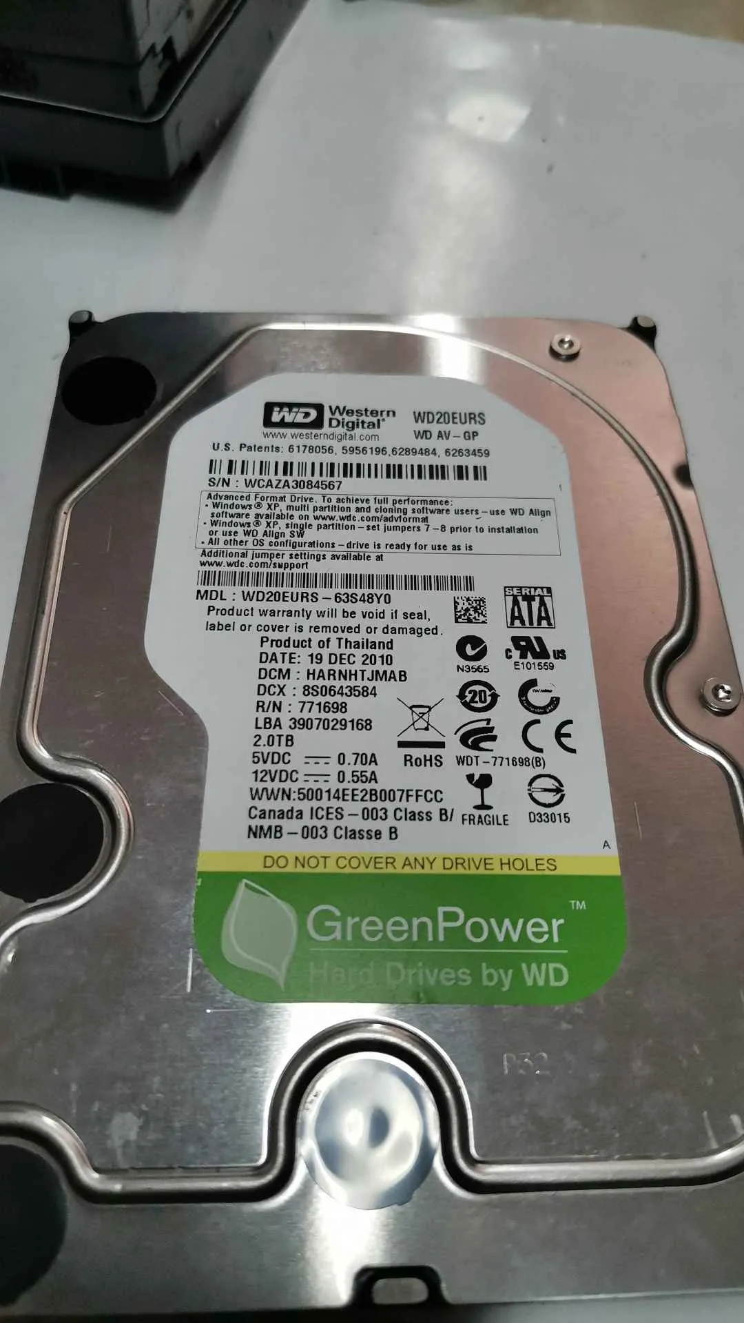 WD20EURS-63S48Y0