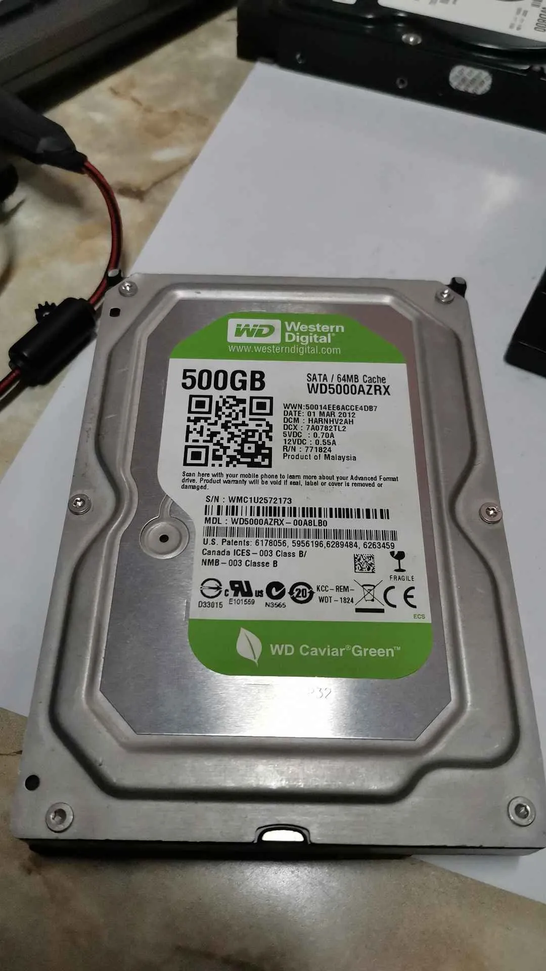 WD5000AZRX-00A8LB0
