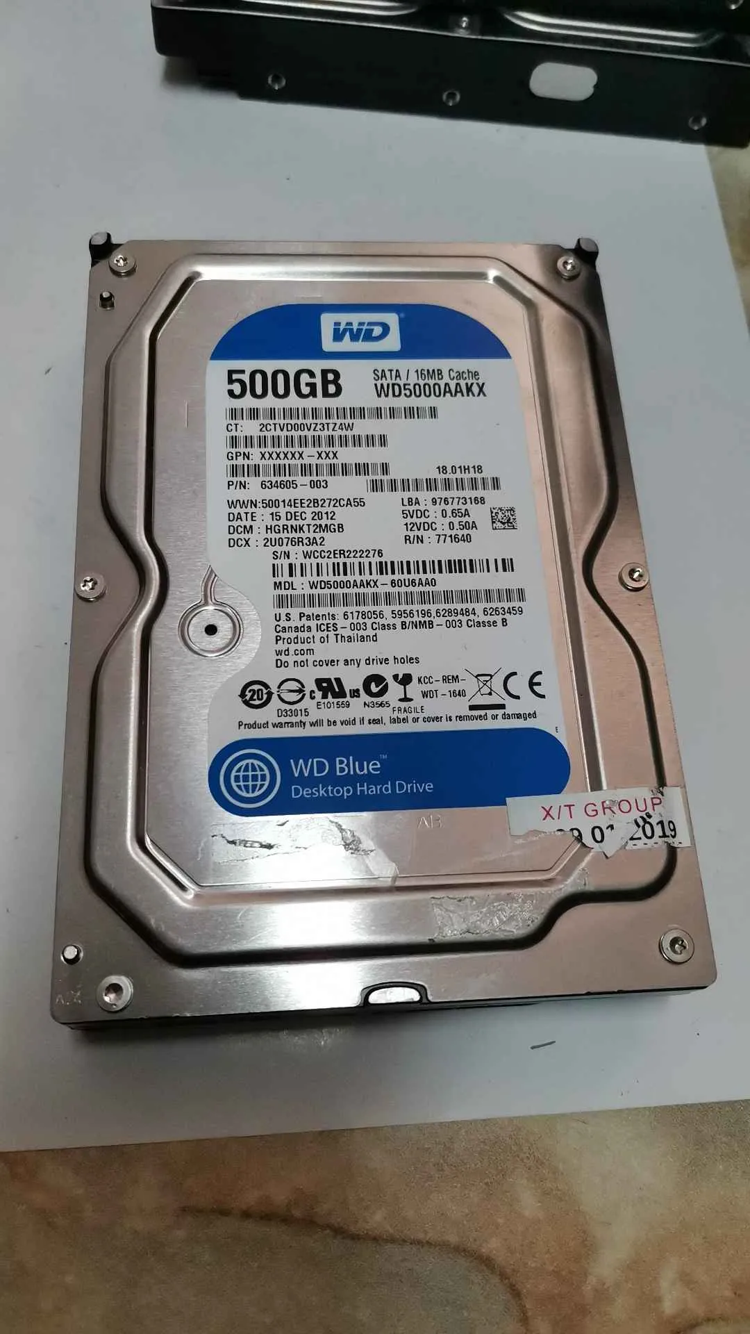 WD5000AAKX-60U6AA0