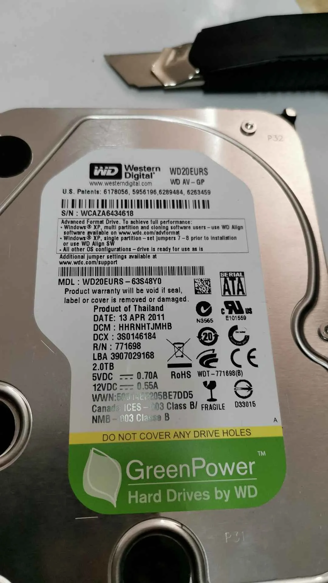 WD20EURS-63S48Y0