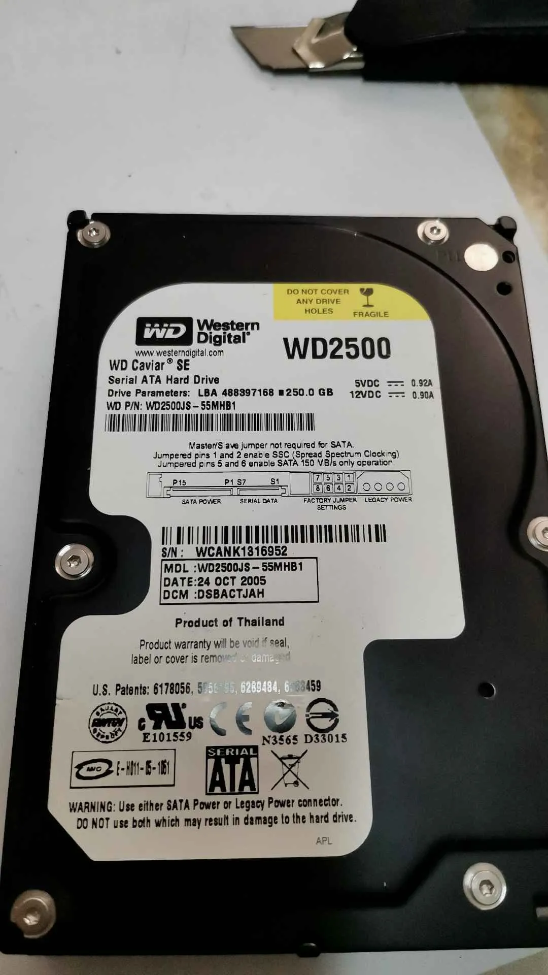 WD2500JS-55MHB1