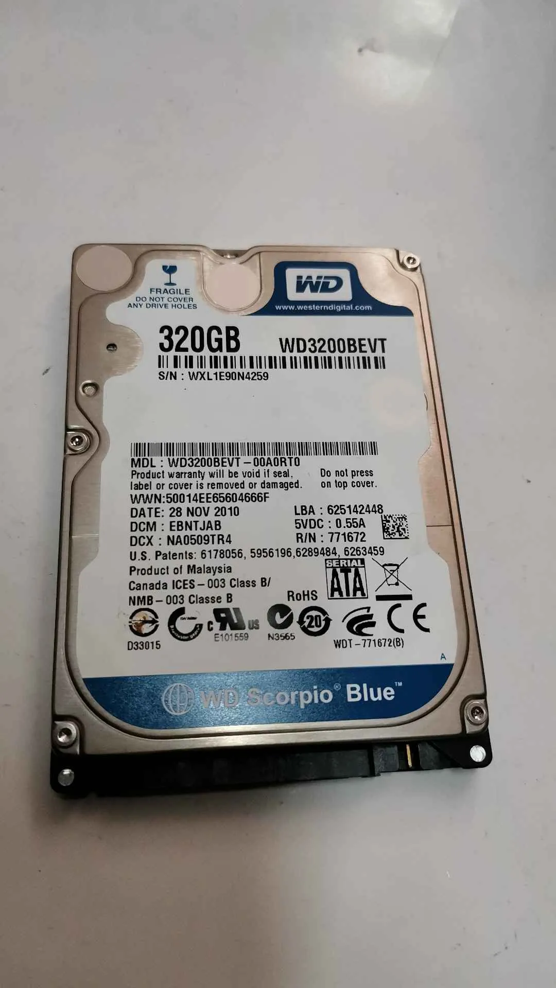 WD3200BEVT-00A0RT0
