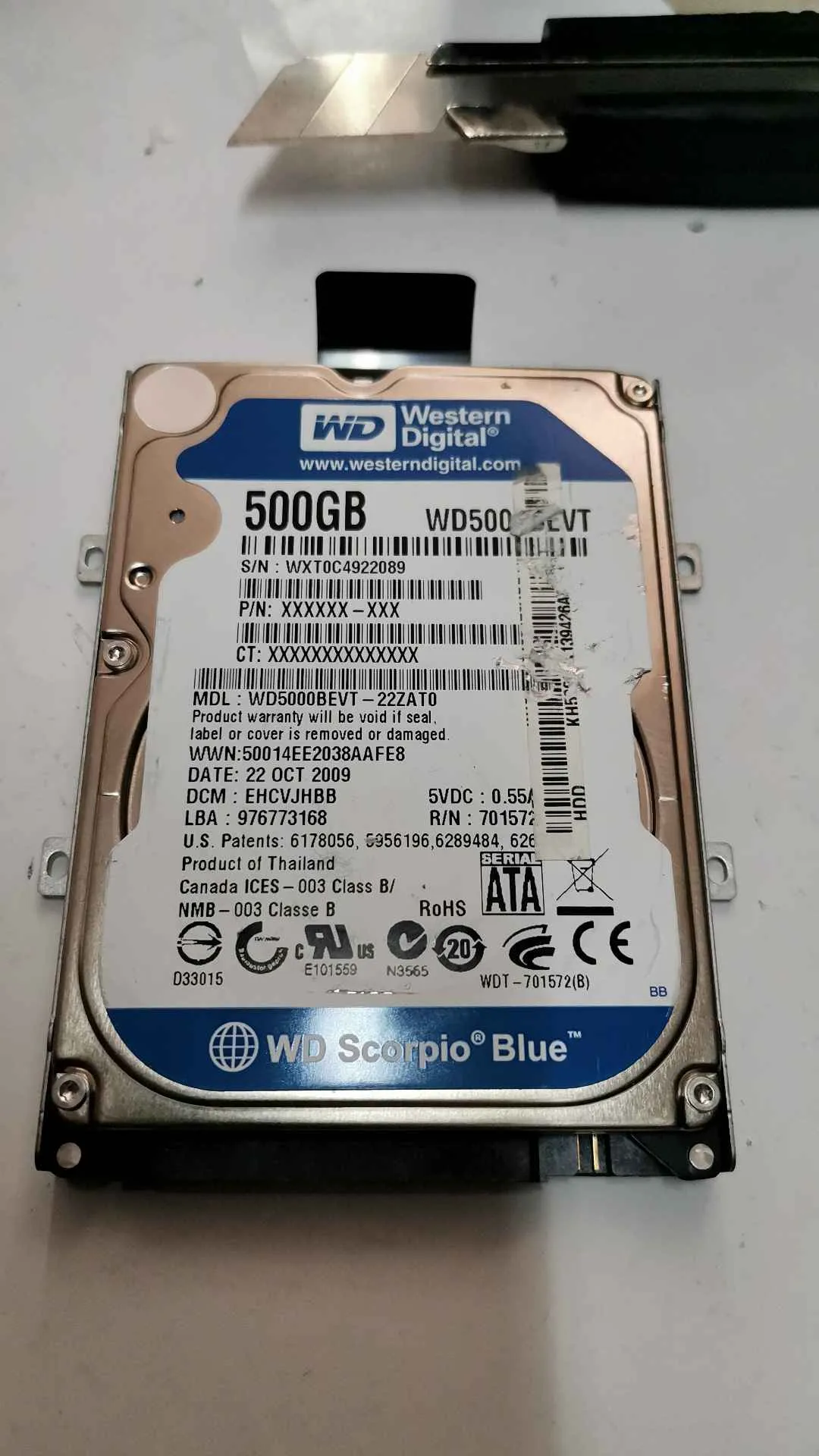 WD5000BEVT-22ZAT0