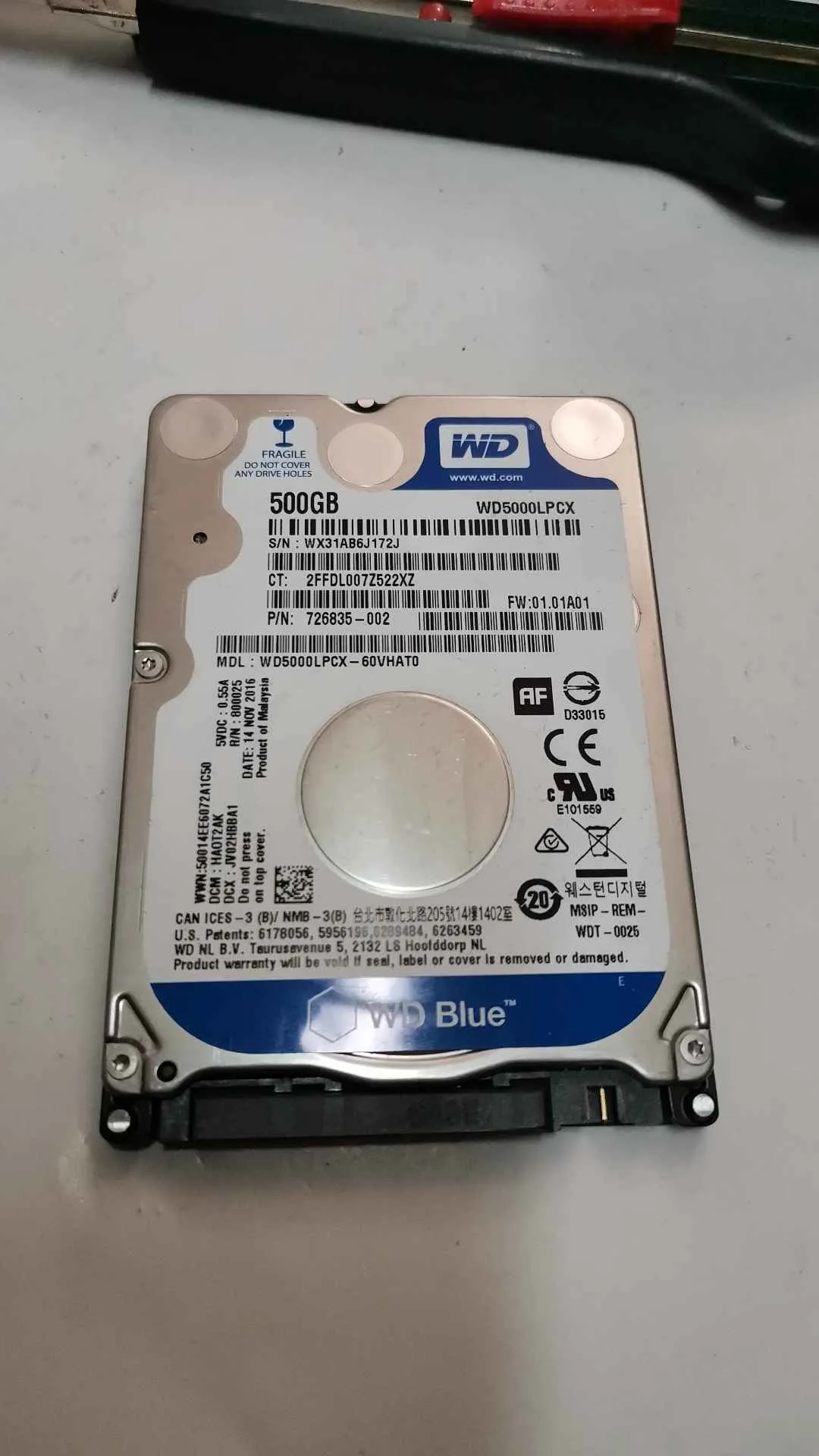 WD5000LPCX-60VHAT0