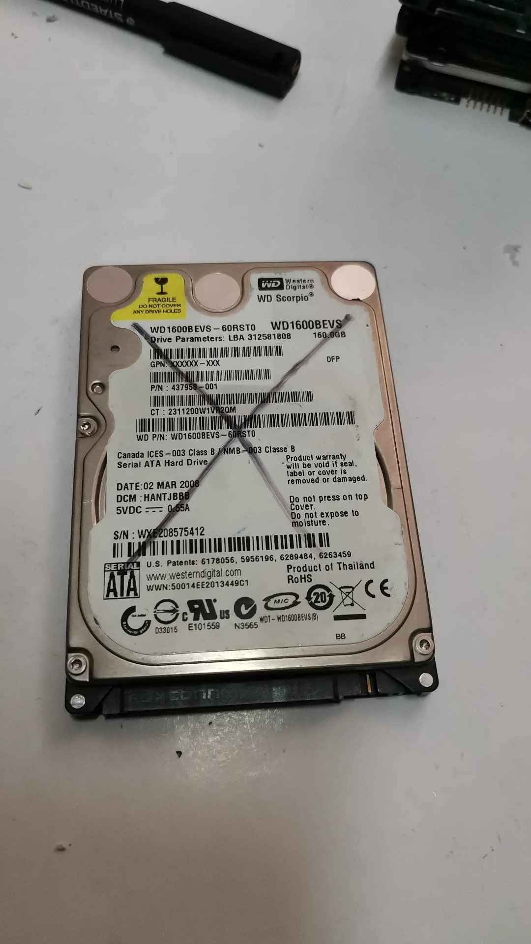 WD1600BEVS-60RST0