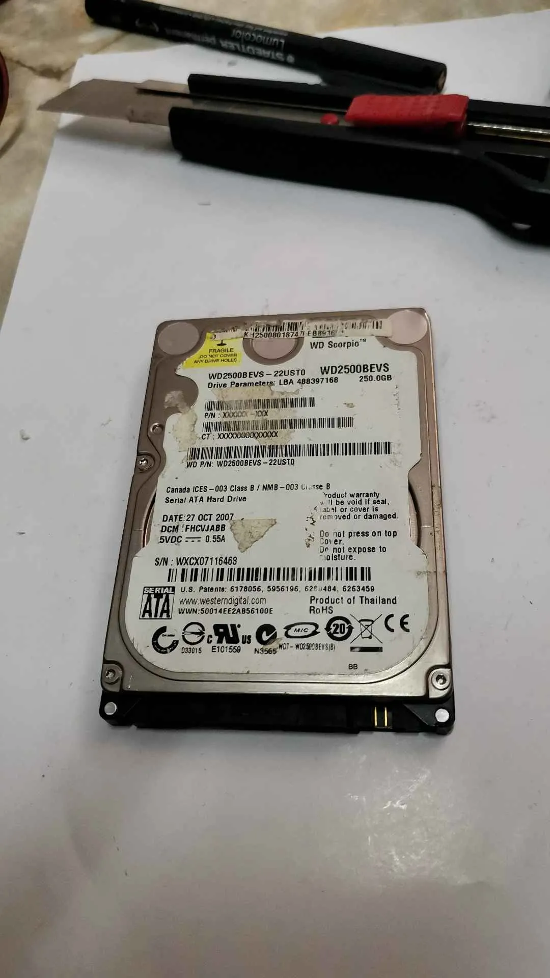 WD2500BEVS-22UST0