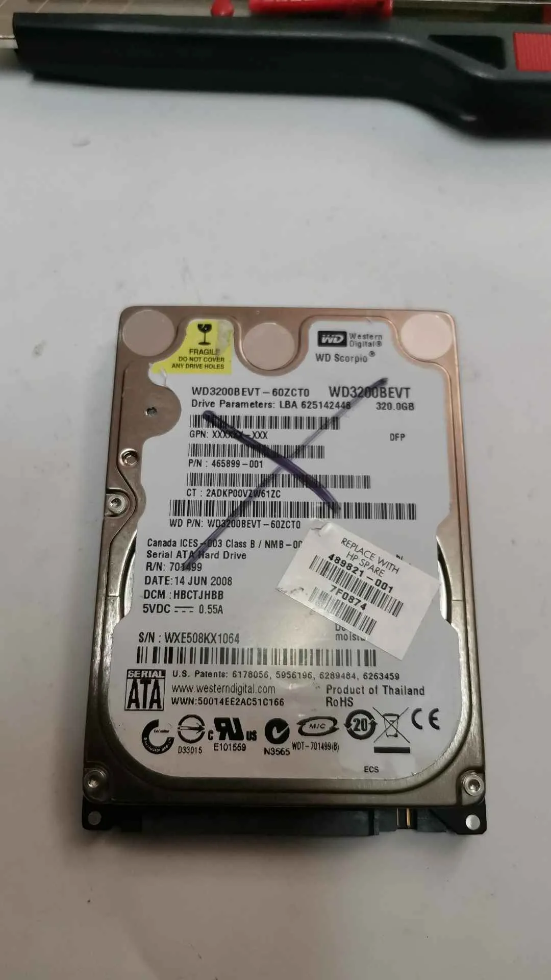 WD3200BEVT-60ZCT0