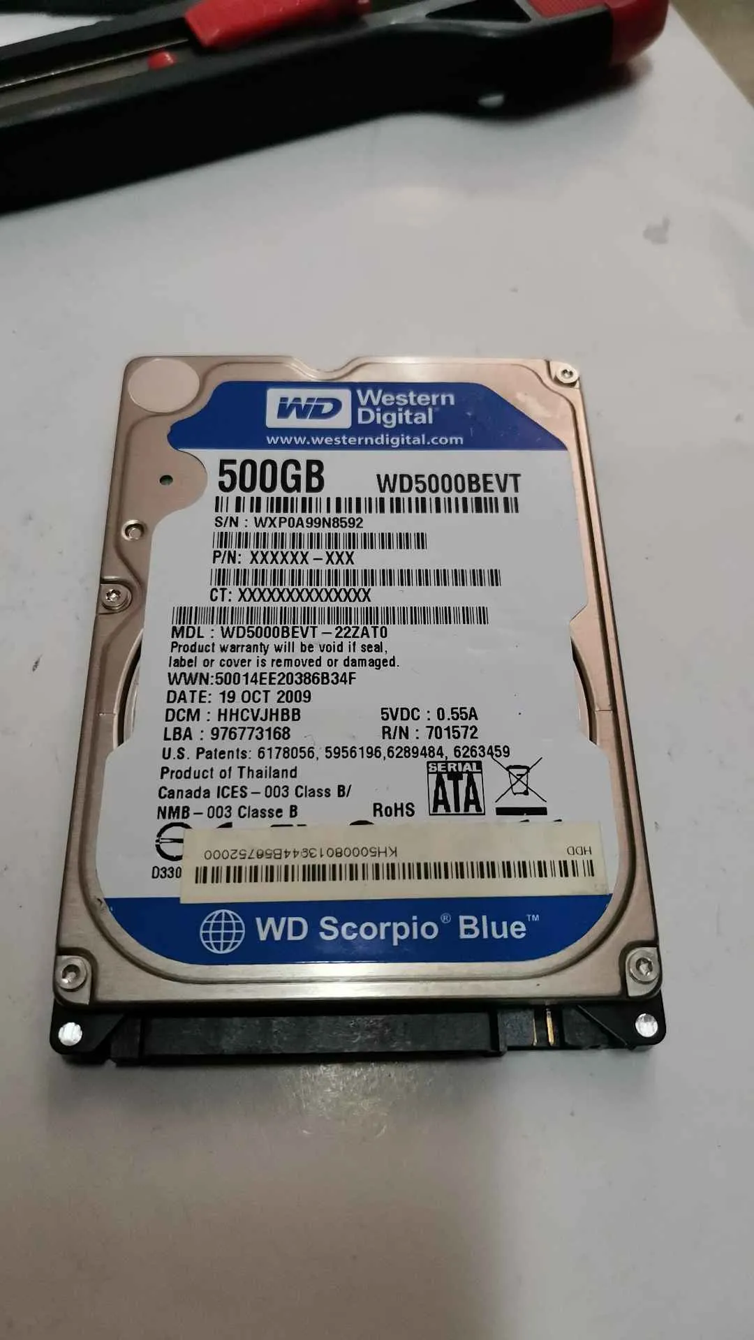 WD5000BEVT-22ZAT0