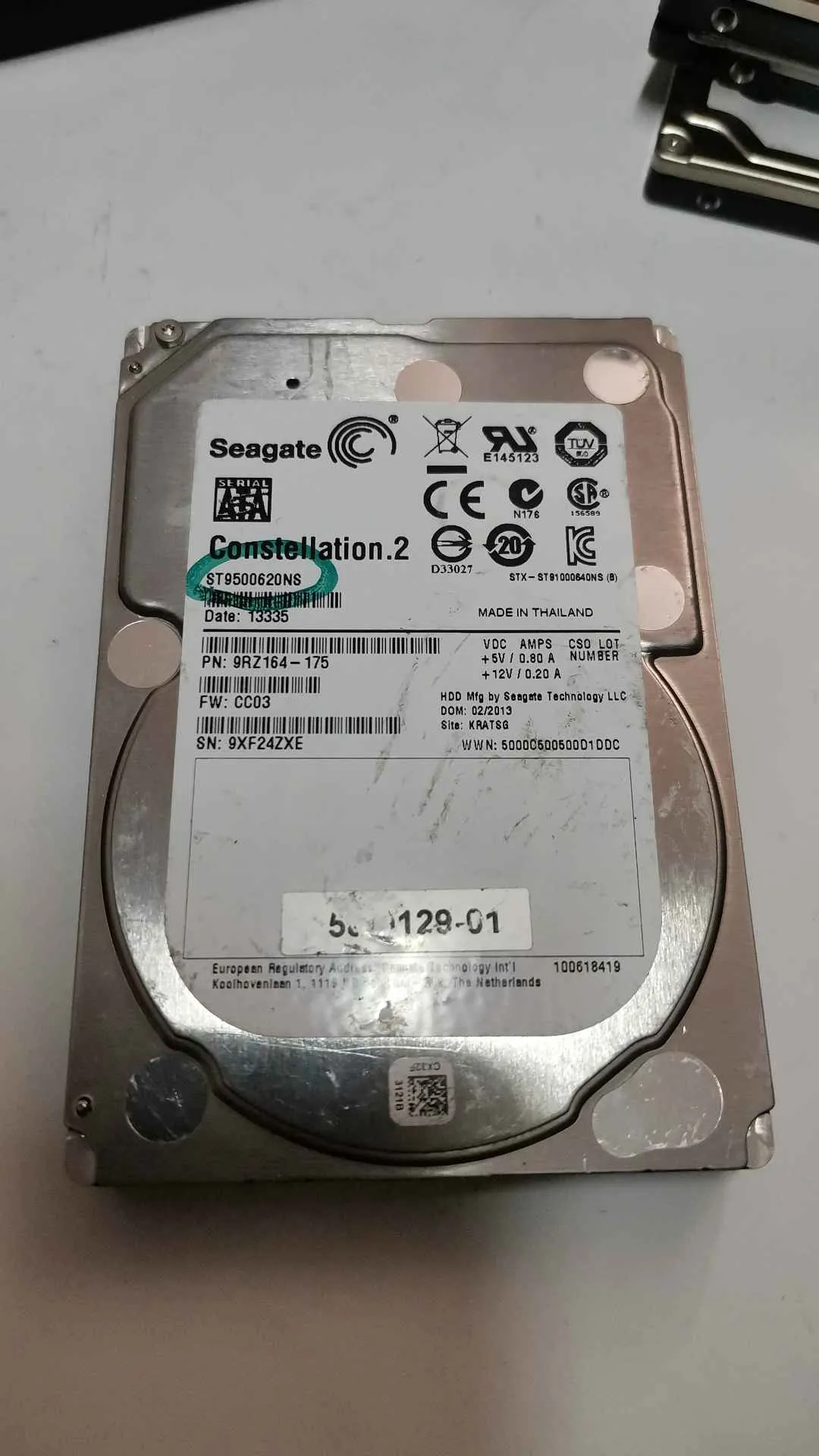 Seagate ST9500620NS S/N 9XF24ZXE