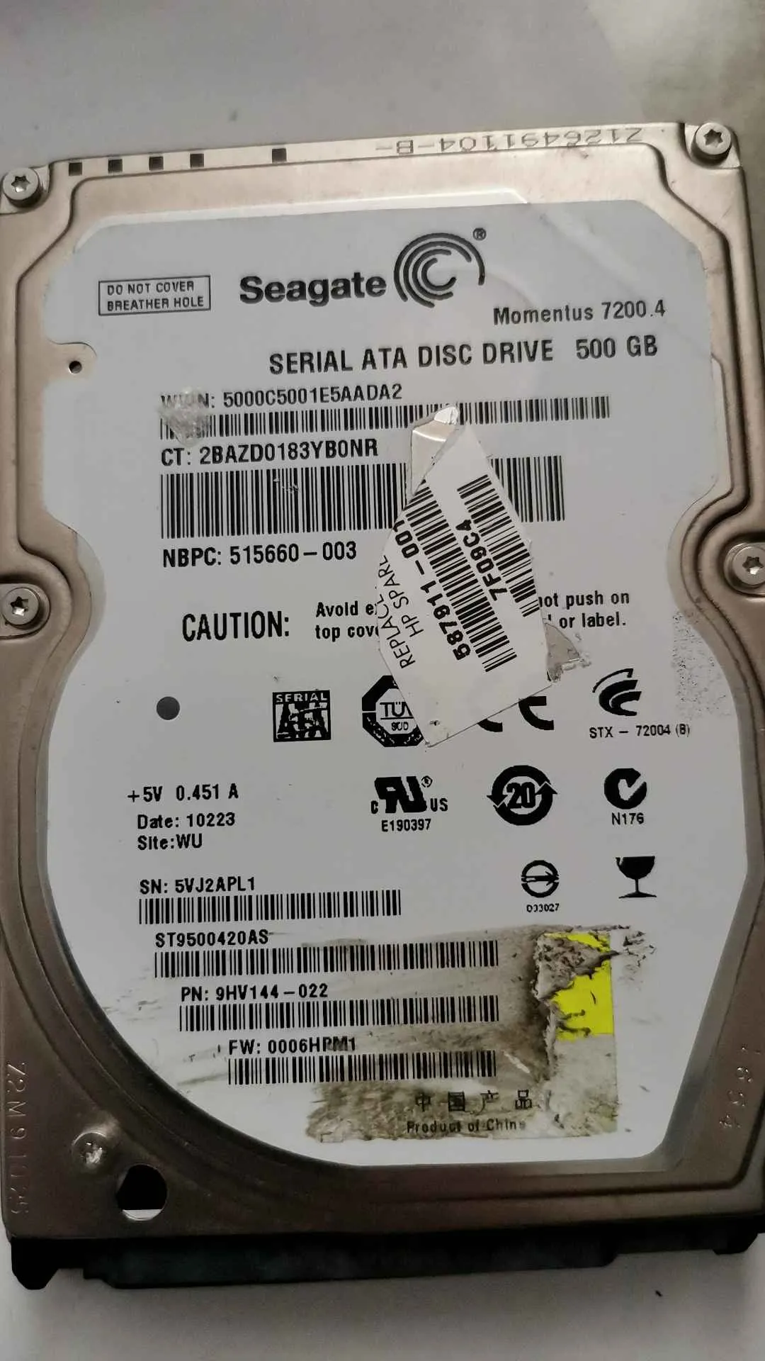 ST9500420AS